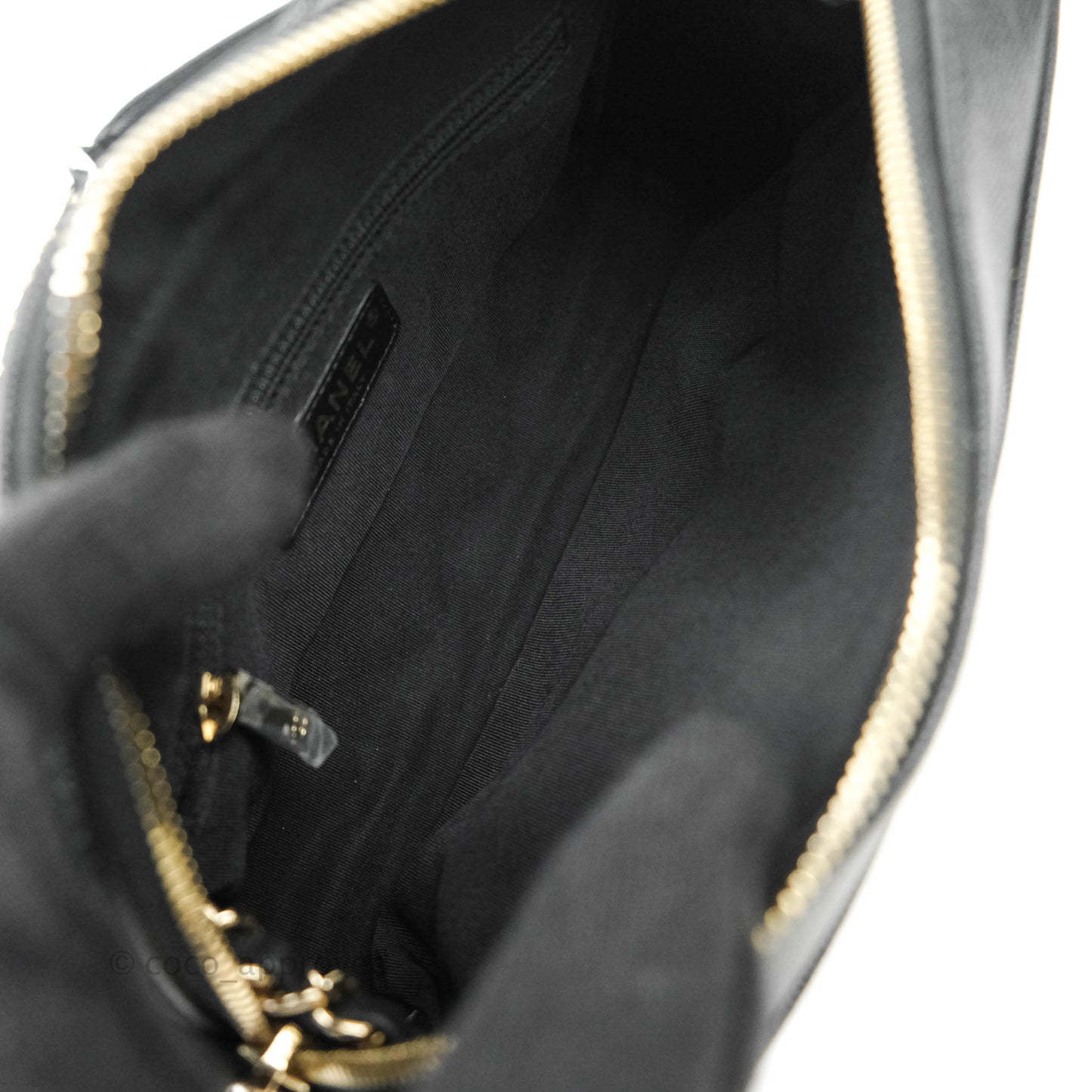 Chanel Camera Bag With Detachable Pouch Black Caviar Gold Hardware