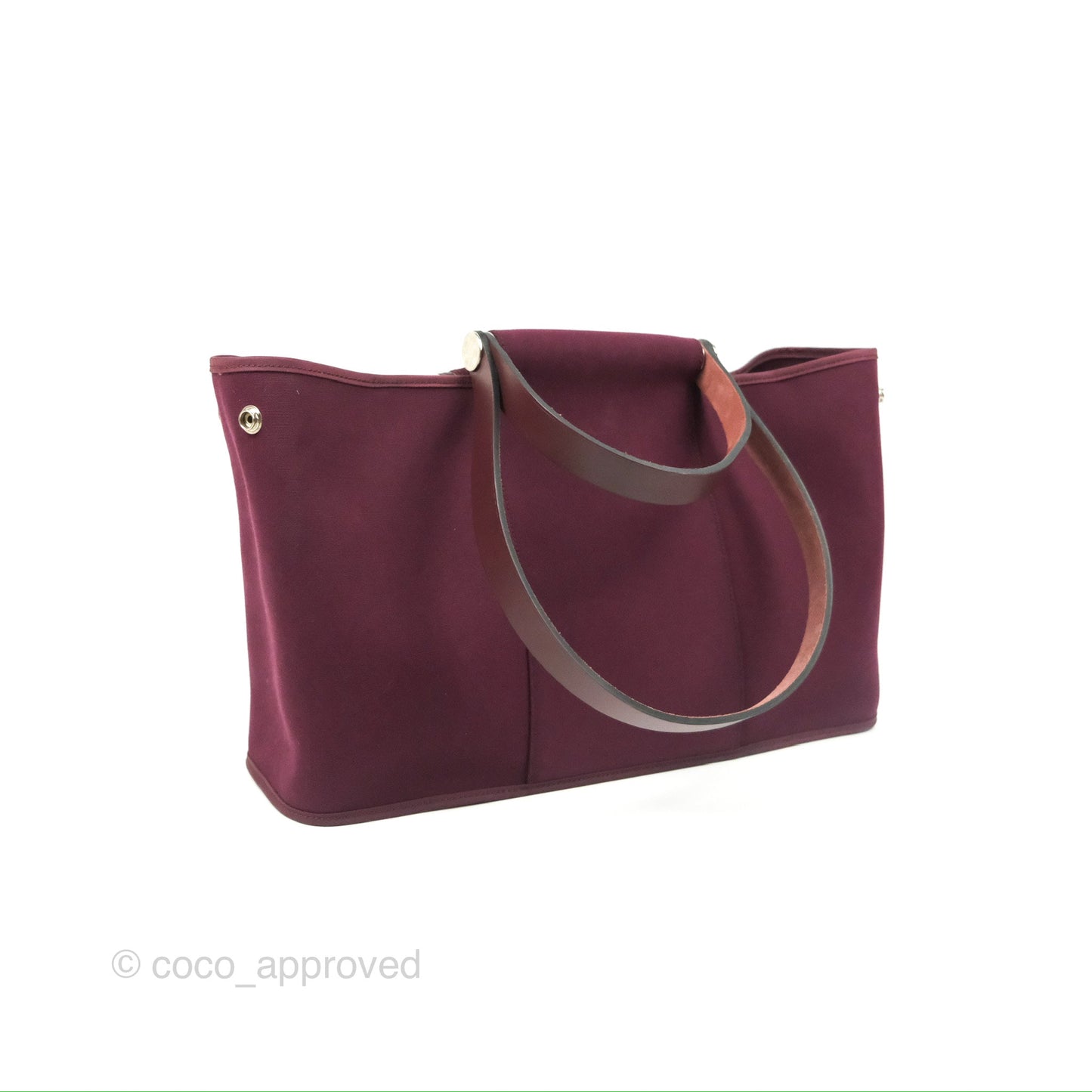 Hermès Cabag Elan Bag Purple Canvas