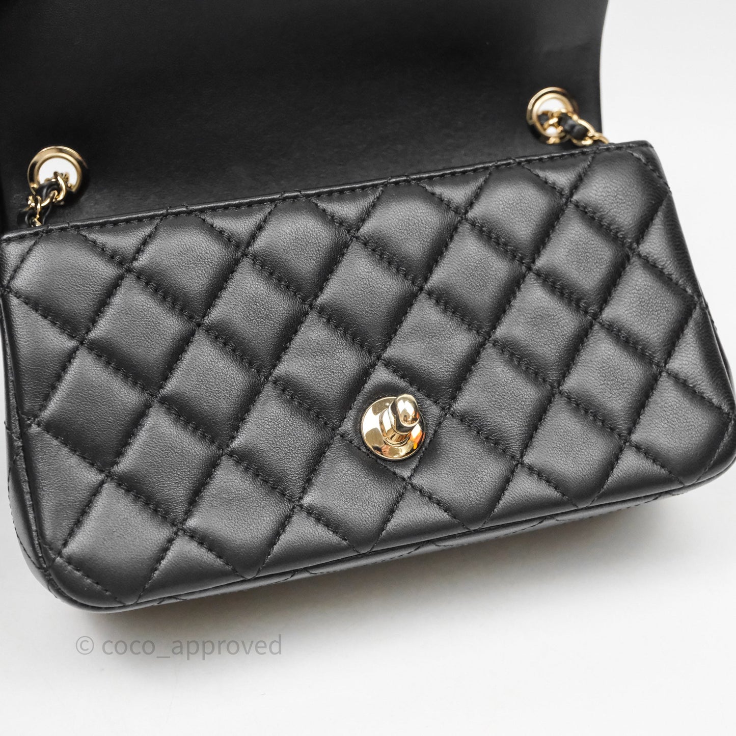 Chanel Ball Crush Mini Rectangular Black Lambskin Gold Hardware
