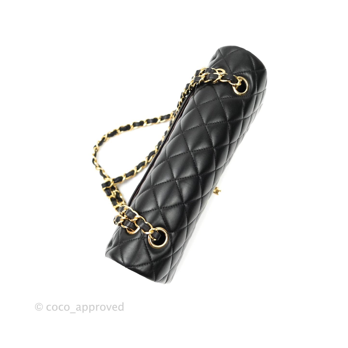 Chanel Classic M/L Black Lambskin Gold Hardware