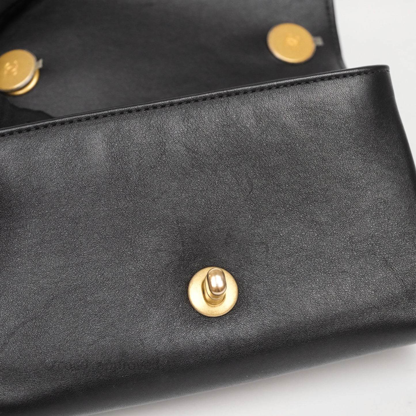 Chanel Pearl Chain Bag Black Calfskin Gold Hardware