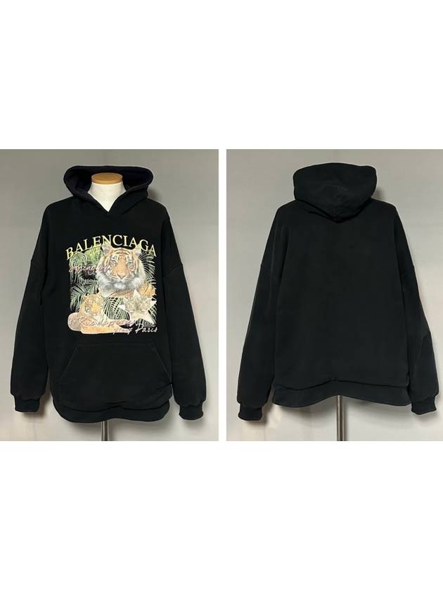 Luxury Balenciaga FBI Tiger Logo Reversible Hoodie 110