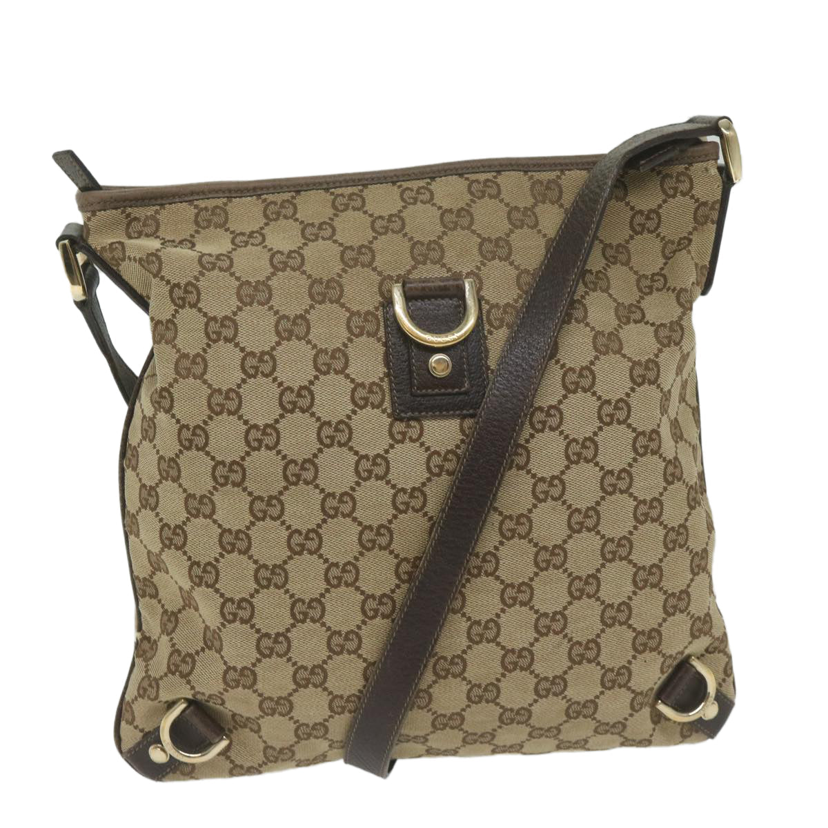 GUCCI GG Canvas Shoulder Bag Beige 130942  63392
