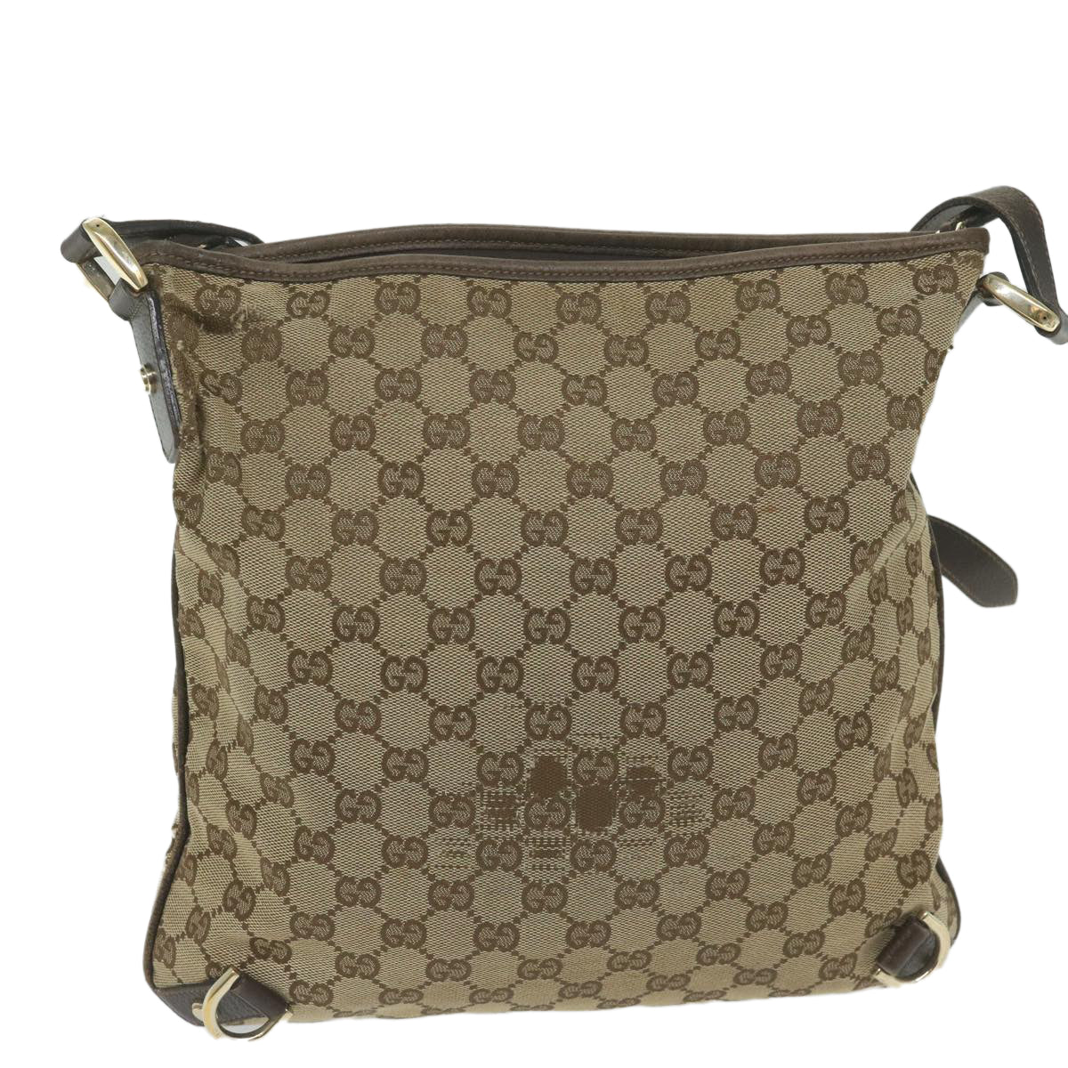 GUCCI GG Canvas Shoulder Bag Beige 130942  63392