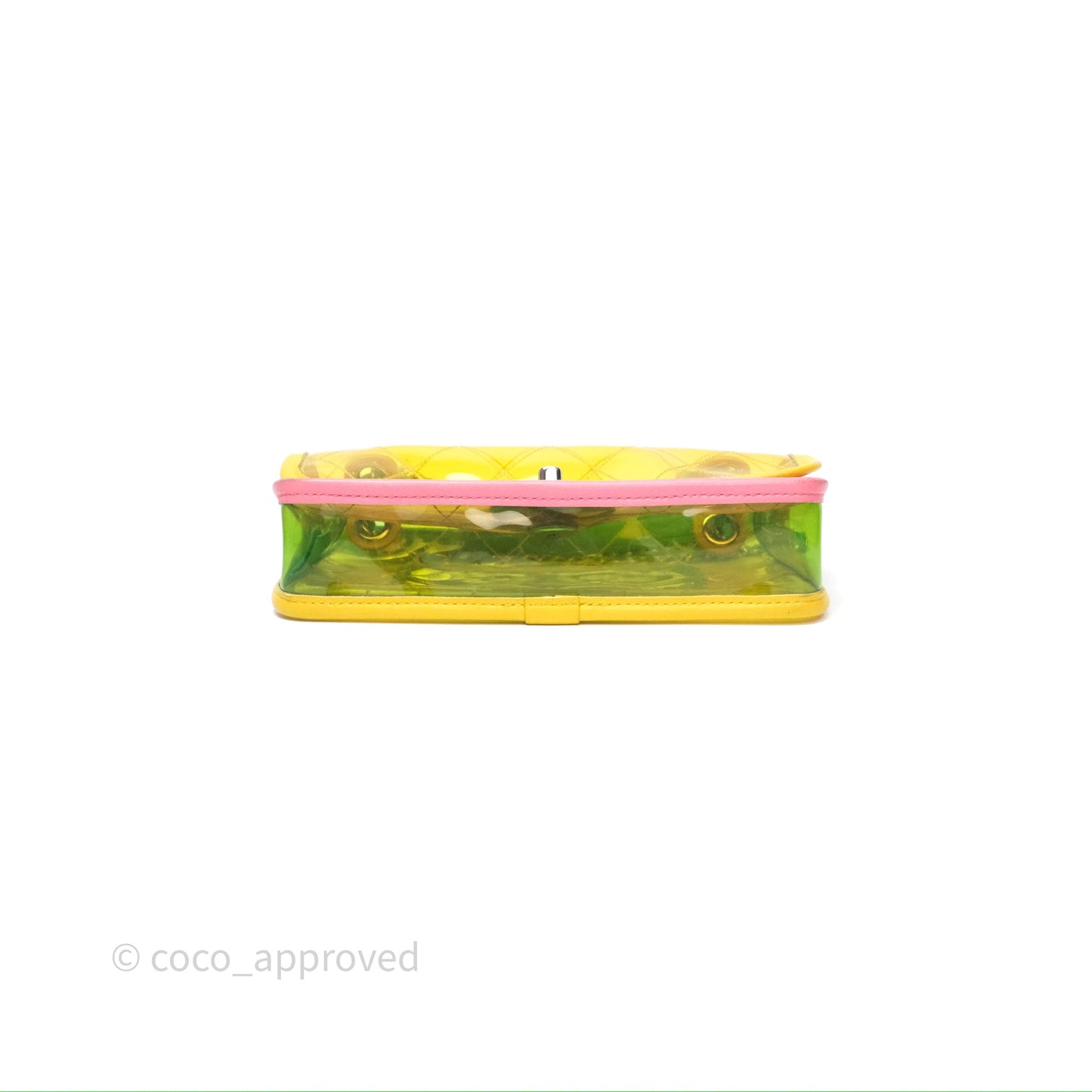 Chanel Mini Coco Splash Flap Bag PVC Lambskin Pink/Yellow/Green Silver Hardware