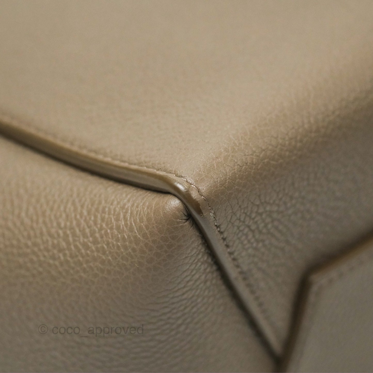 Celine Small Sangle Bucket Bag Taupe Grained Calfskin Gold Hardware