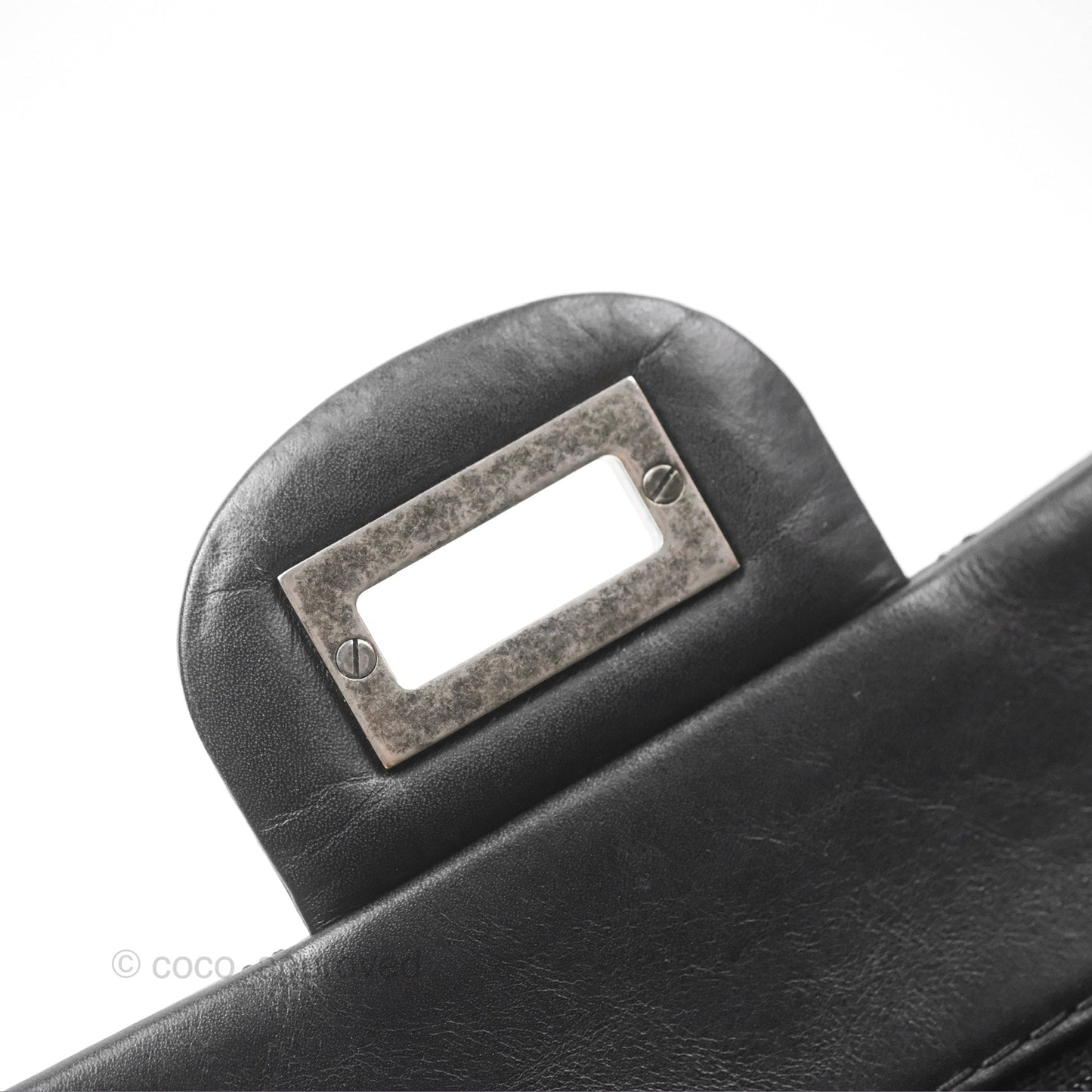 Chanel Mini Reissue 224 Black Aged Calfskin Ruthenium Hardware