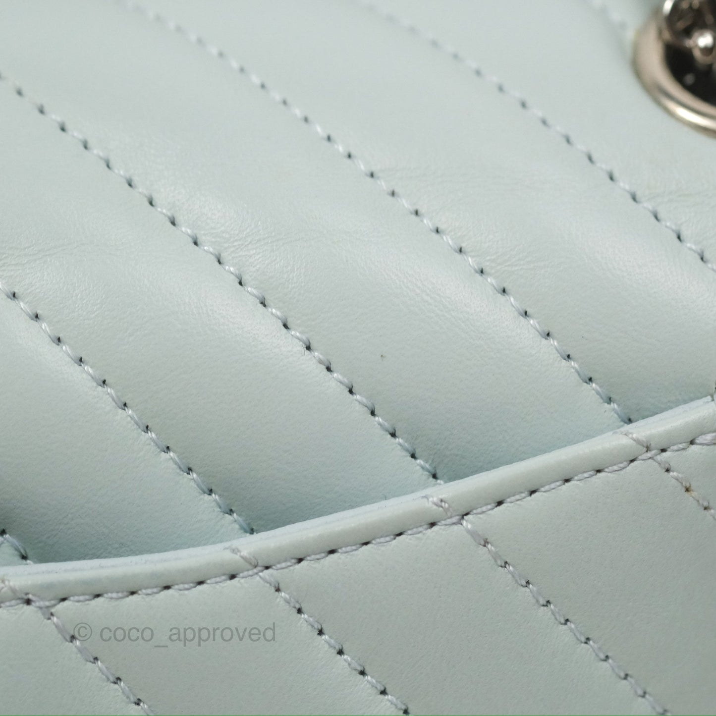 Chanel Mini Reissue 224 Blue Aged Calfskin Silver Hardware