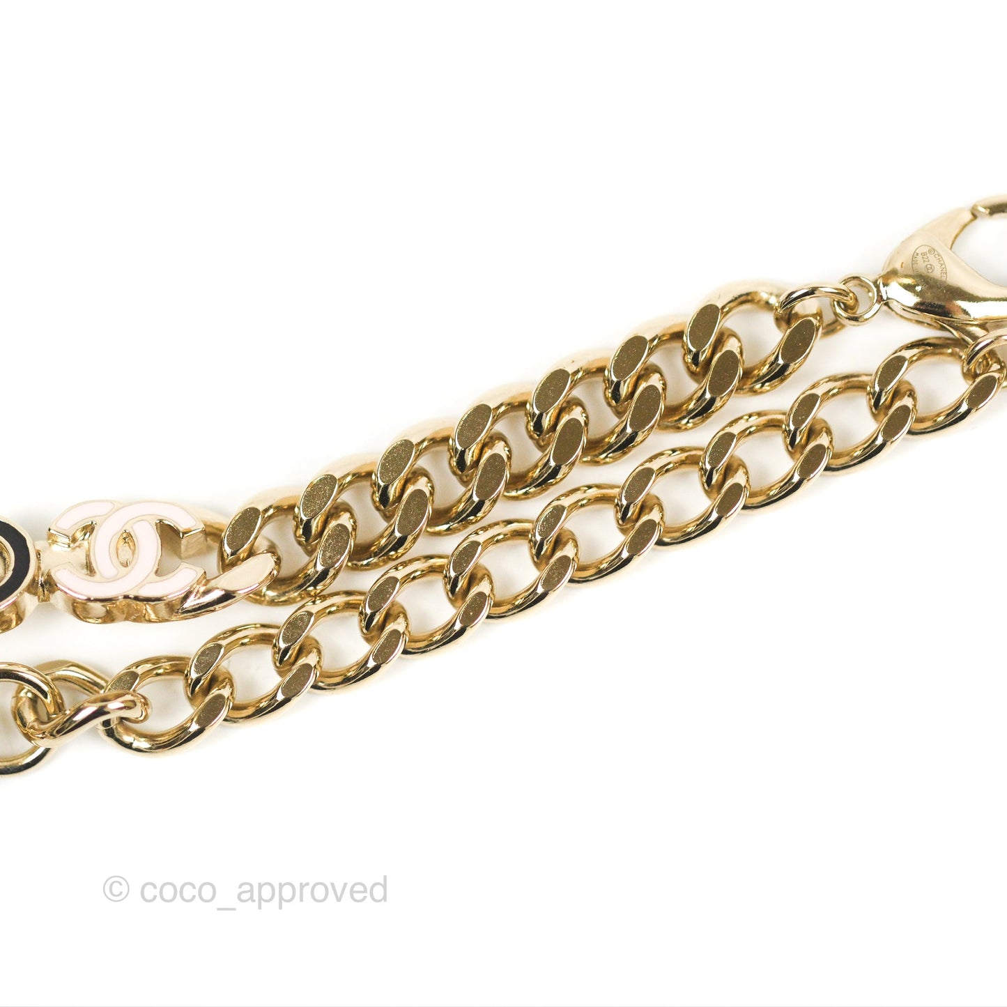 Chanel Logo CC Chain Choker Gold Tone 22S