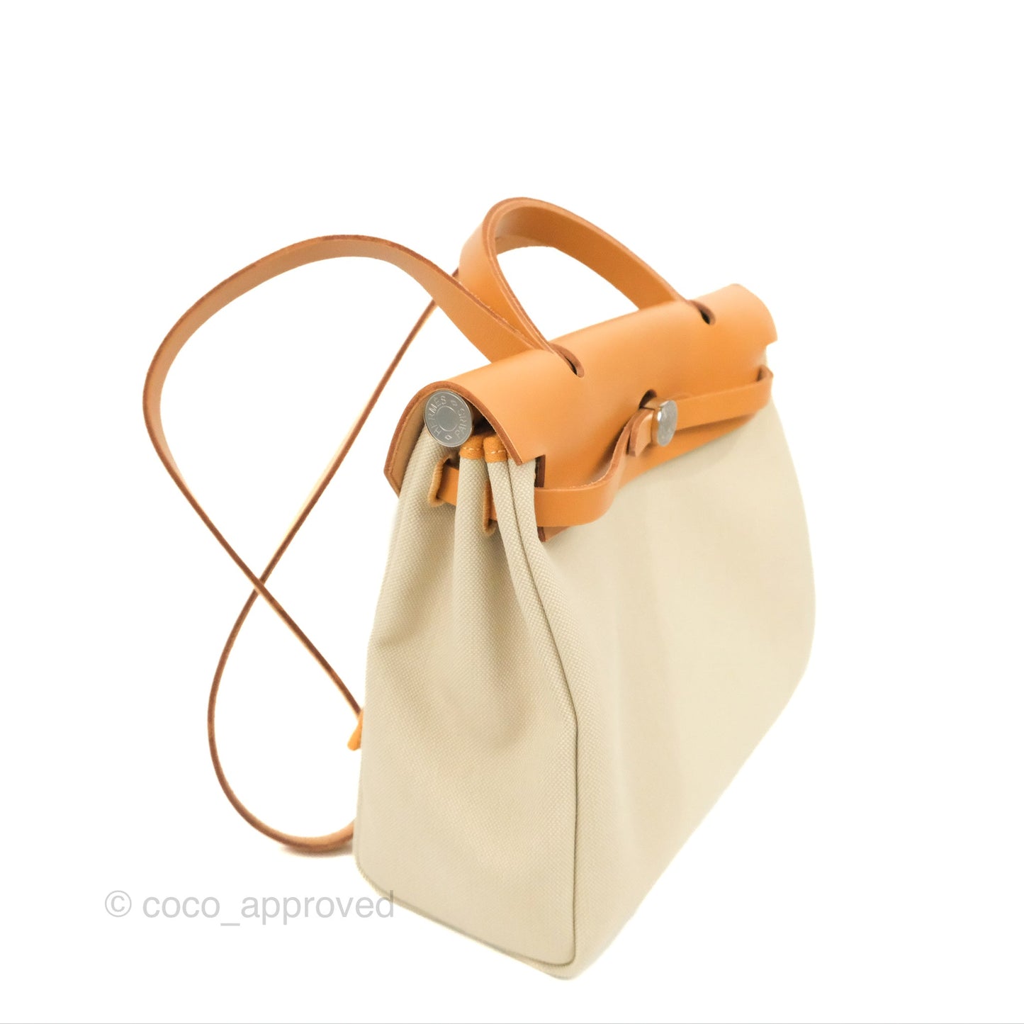 Hermès Herbag Zip 31 Retourne Natural Canvas Palladium Hardware