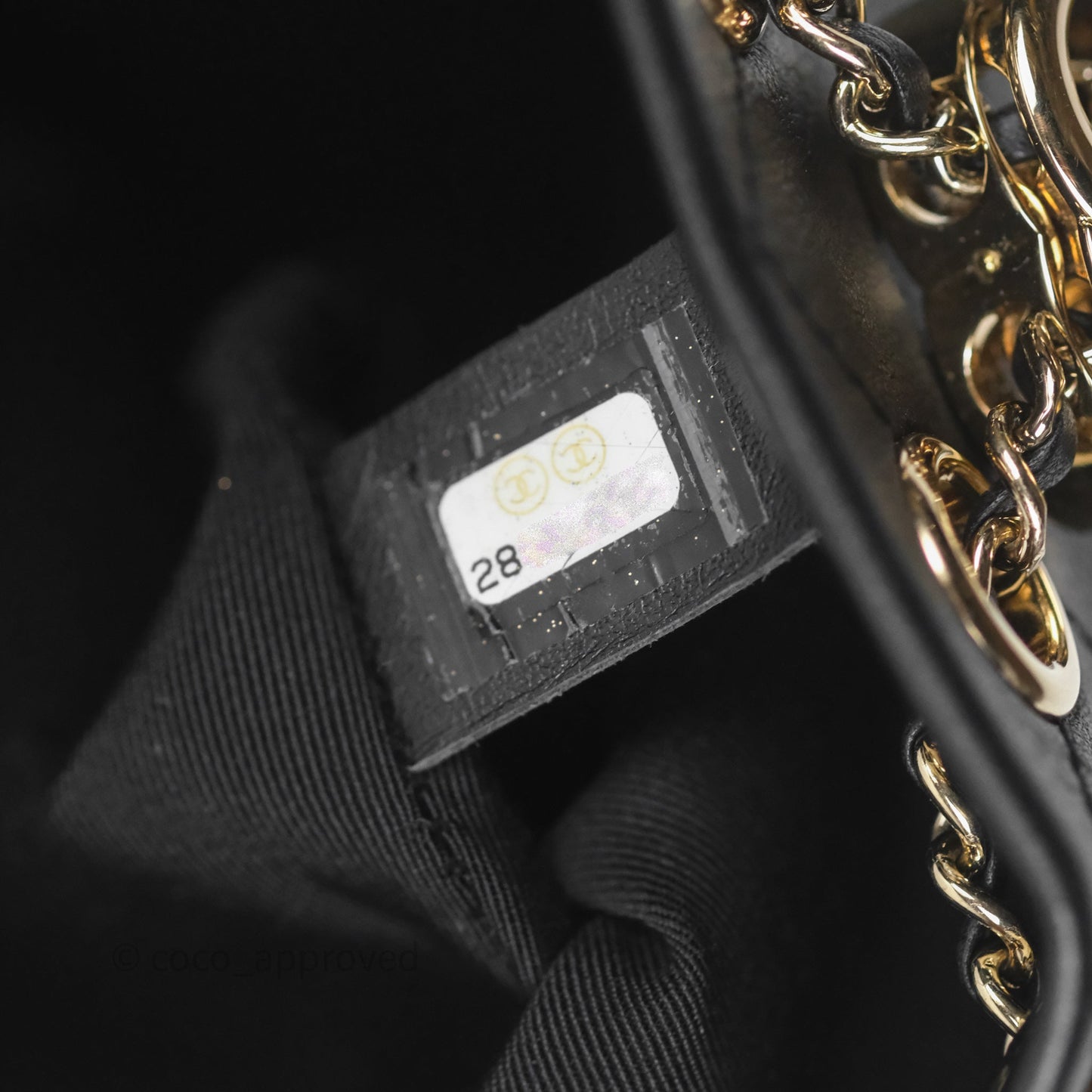 Chanel Quilted Drawstring Bucket Bag Black Calfskin Gold Hardware