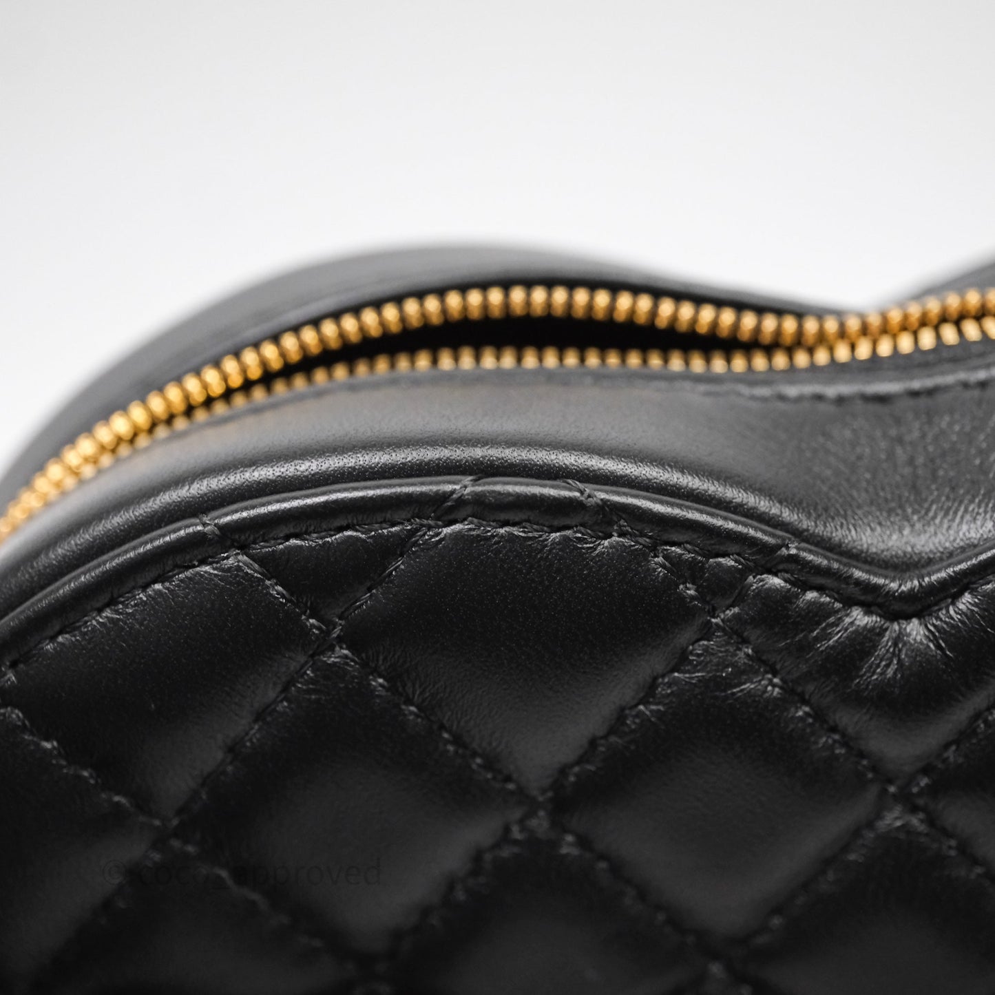 Chanel Large Heart Bag Black Lambskin Gold Hardware 22S