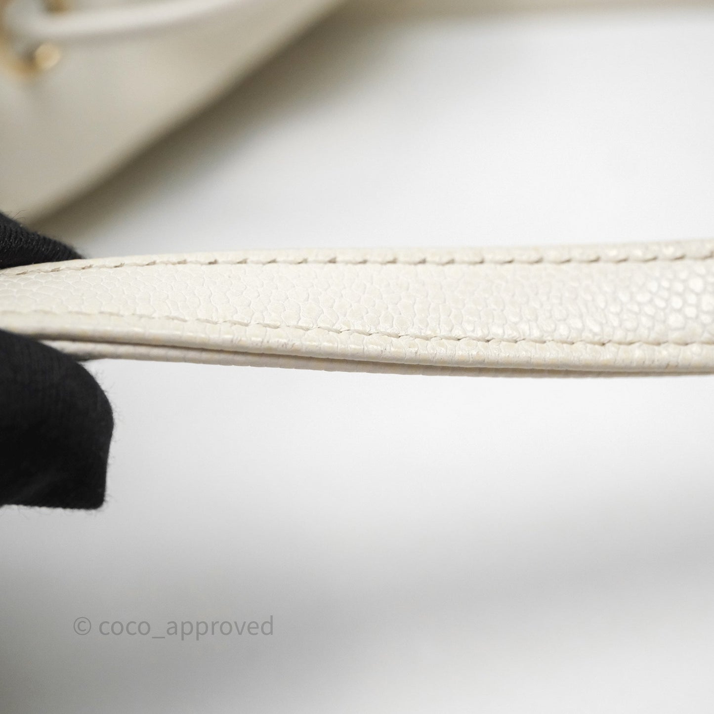 Chanel Quilted Business Affinity Backpack Ivory White Caviar Gold Hardware