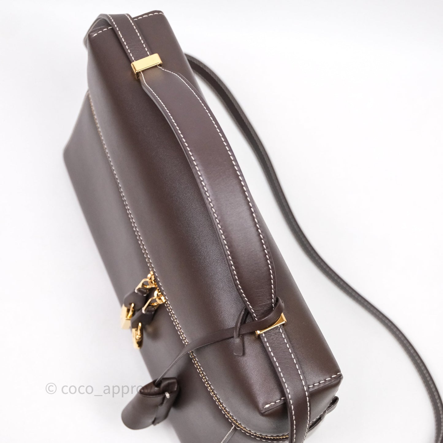Loro Piana Extra Bag L27 Dark Choco Licorice Smooth Calfskin