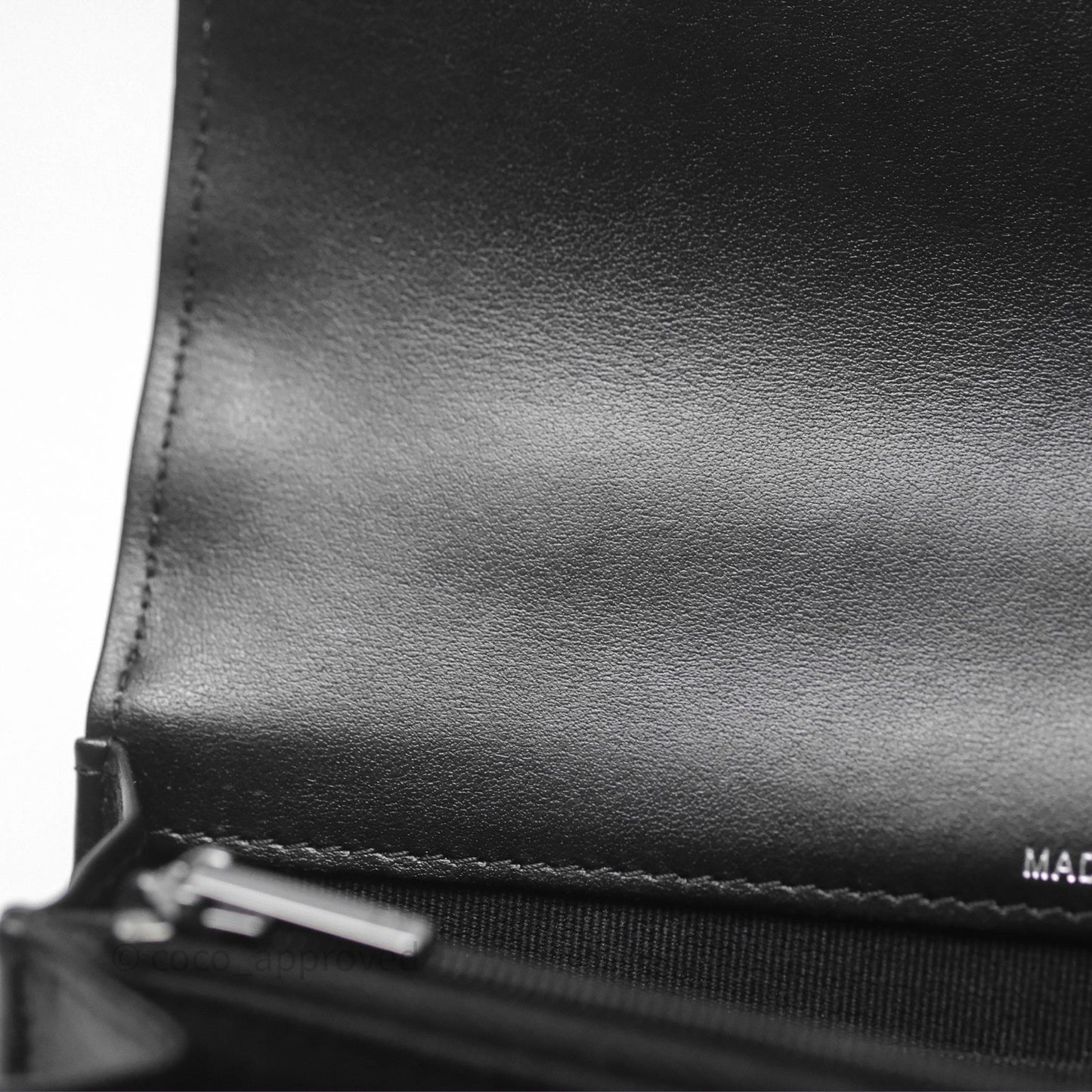 Chanel Mini Crystal Top Handle Wallet On Chain WOC Black Calfskin Gun Metal Hardware 23K