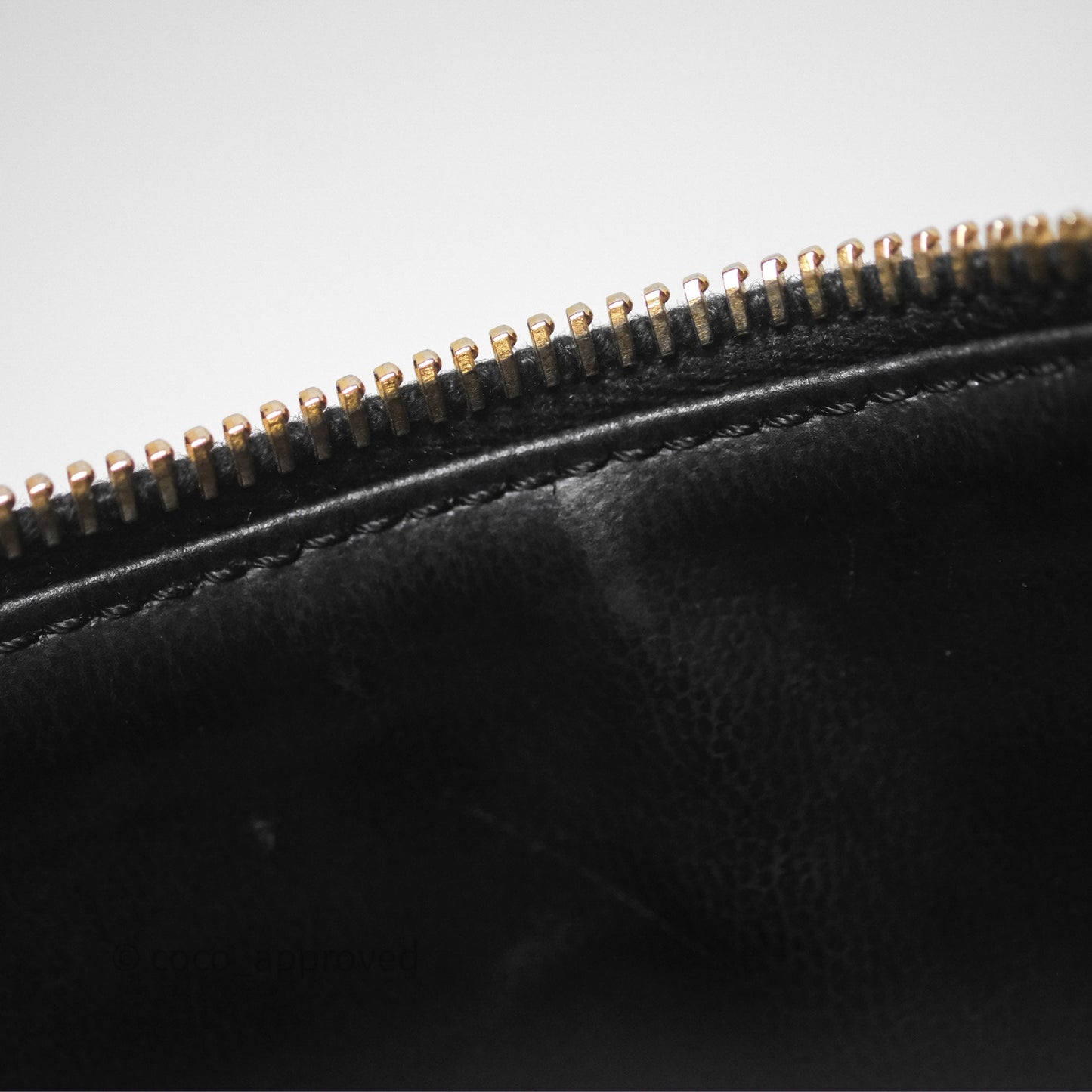 Chanel Vintage Vanity Case Black Caviar Gold Hardware