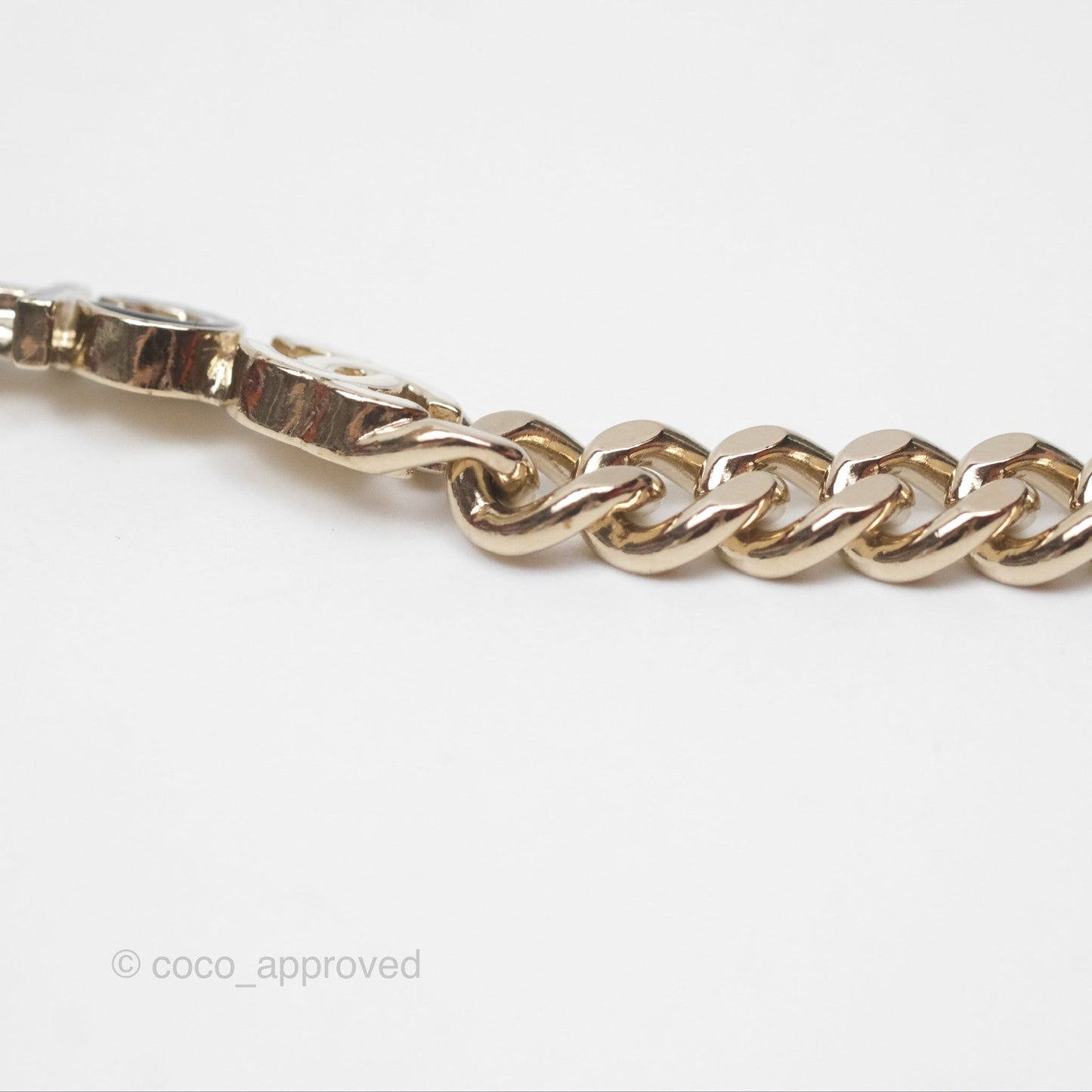 Chanel Logo Chain Choker Gold Tone 22S