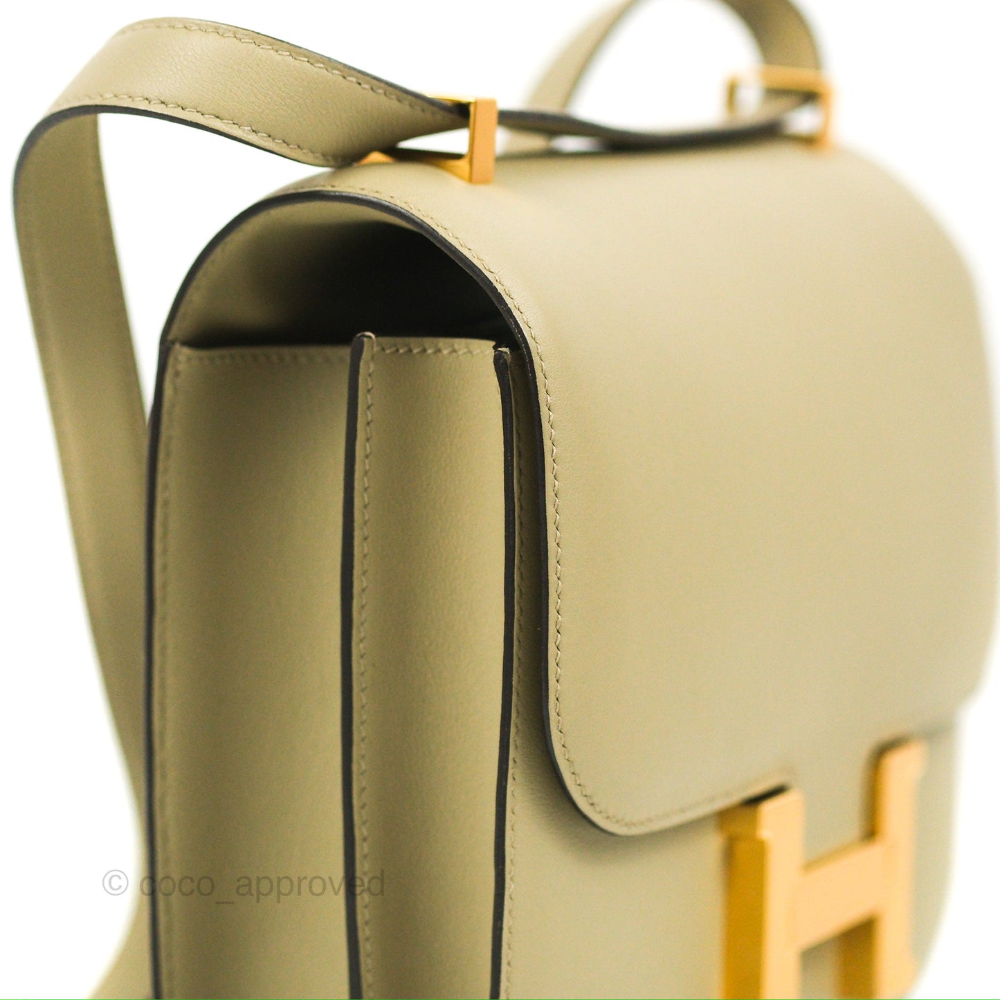 Hermès Constance 24 Sauge Swift Gold Hardware