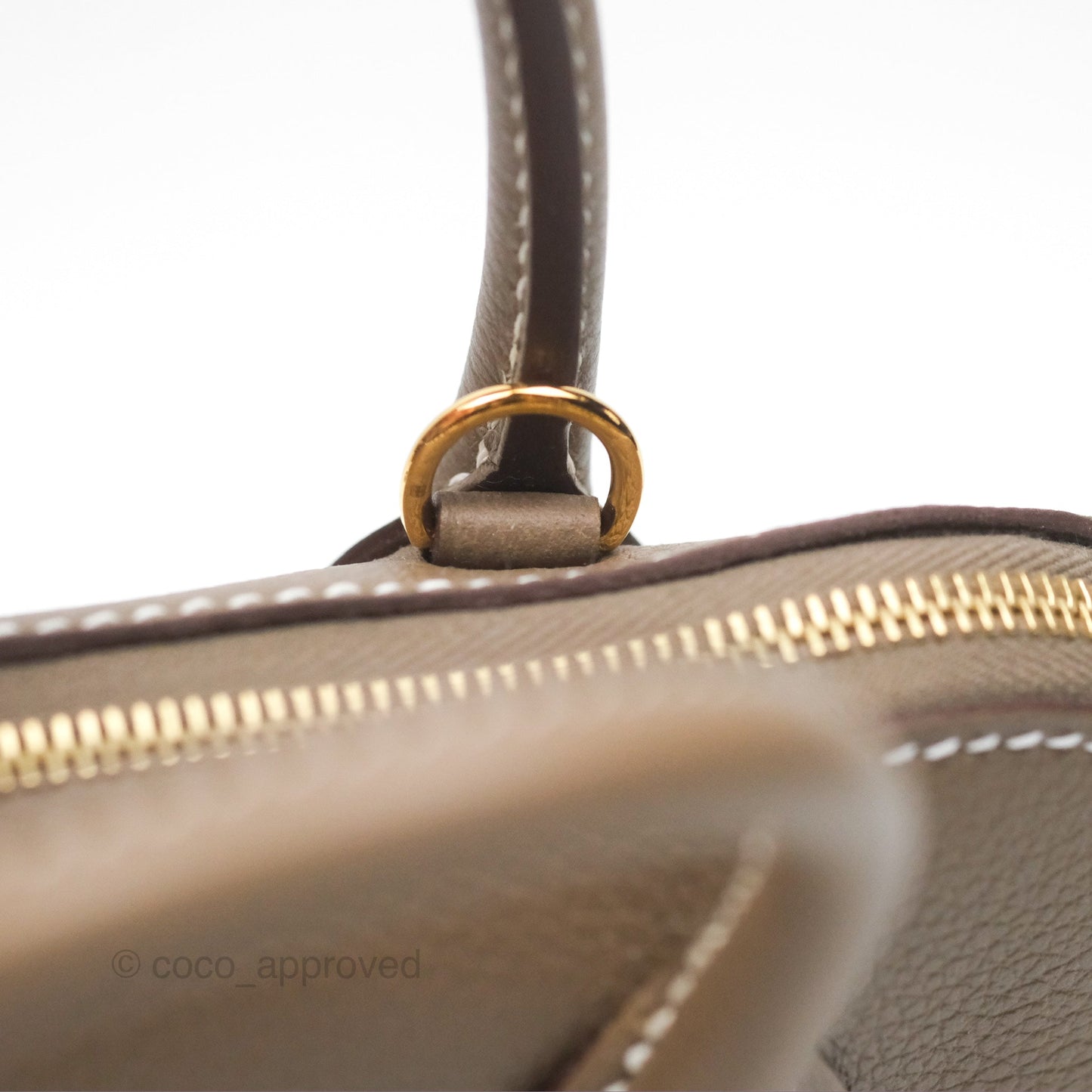 Hermès Bolide Mini 1923 Etoupe Evercolor Gold Hardware