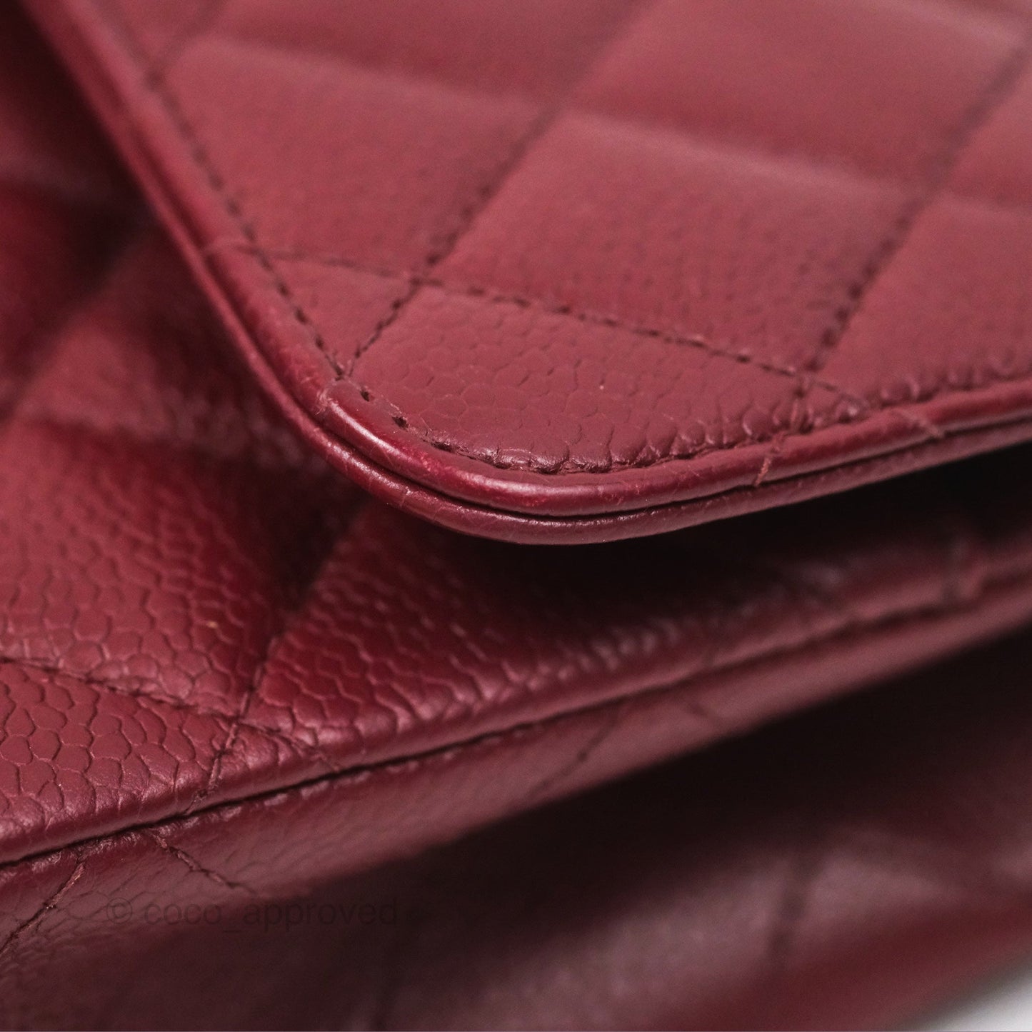 Chanel Vintage Classic Small S/M Flap Burgundy Caviar 24K Gold Hardware