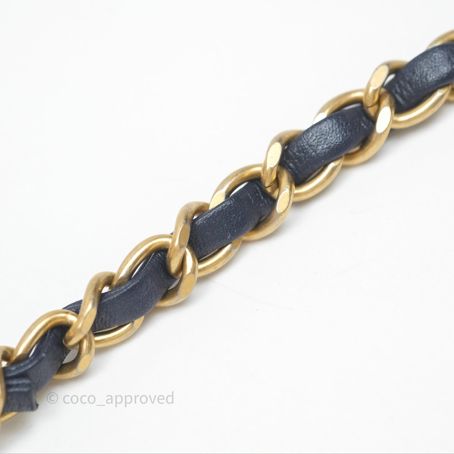 Chanel Quilted Chic Pearls Flap Iridescent Navy Goatskin Aged Gold Hardware