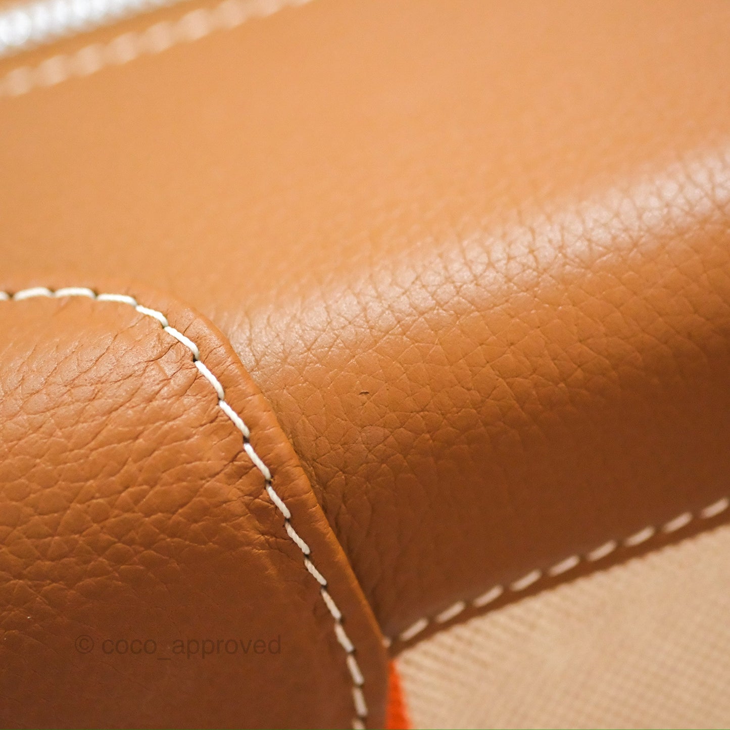 Hermès R.M.S Cabin 55 Suitcase in Ecru-Beige/ Fauve/ Orange Canvas Gold Clemence Palladium Hardware