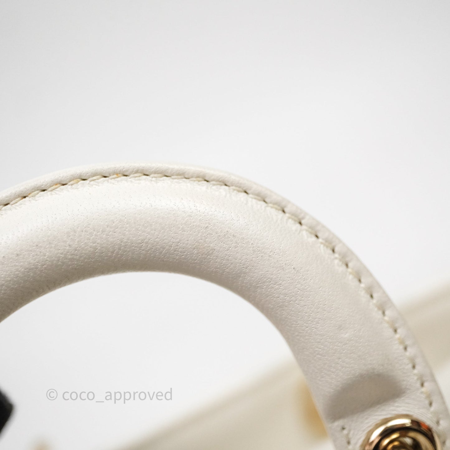 Christian Dior Micro Lady D-Joy Bag Latte Cannage Lambskin Gold Hardware