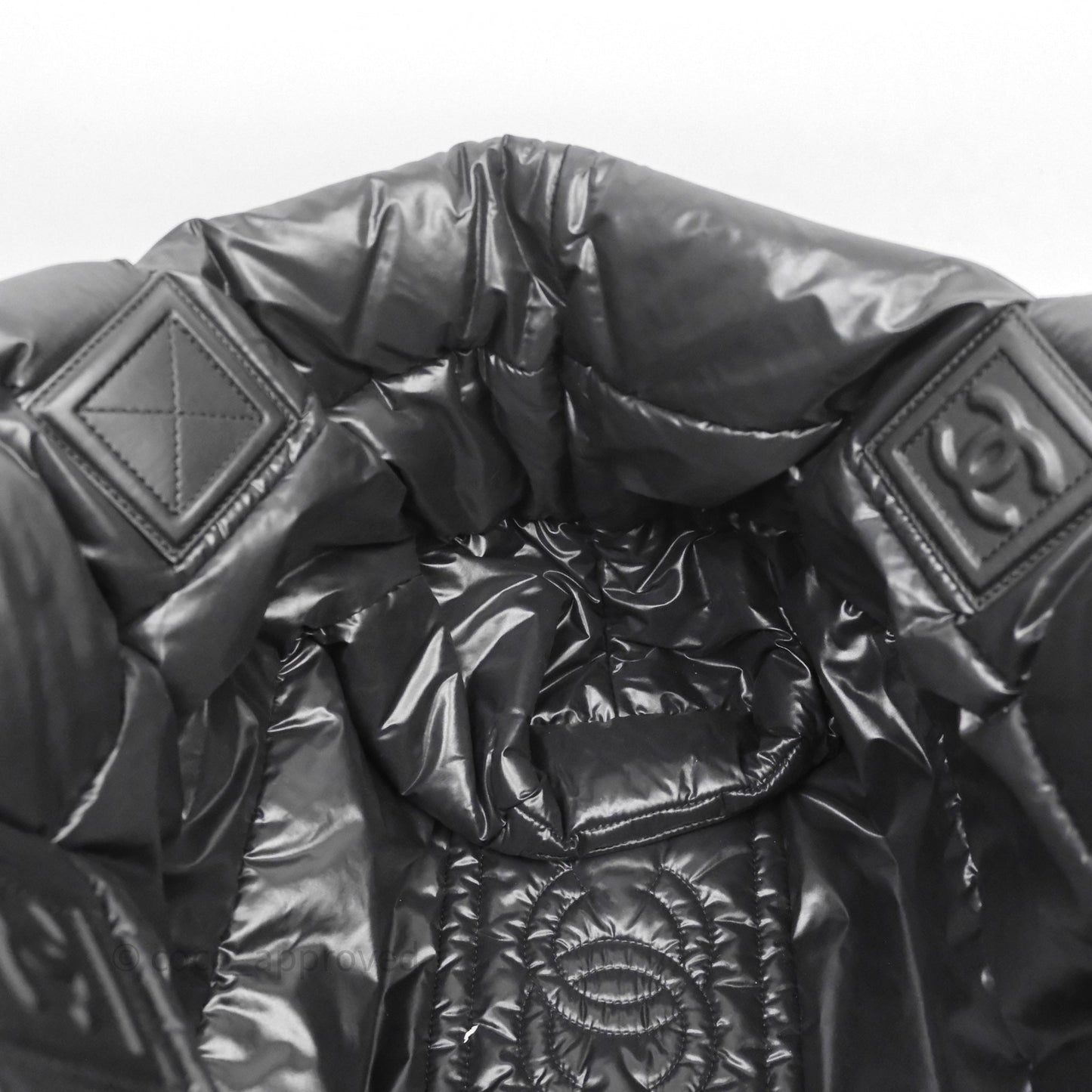 Chanel Nylon Quilted Medium Coco Cocoon Reversible Tote Black