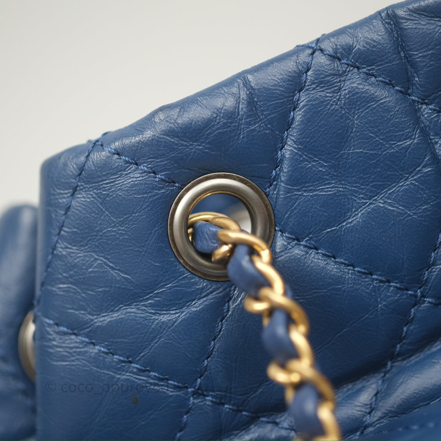 Chanel Small Gabrielle Backpack Blue Aged Calfskin
