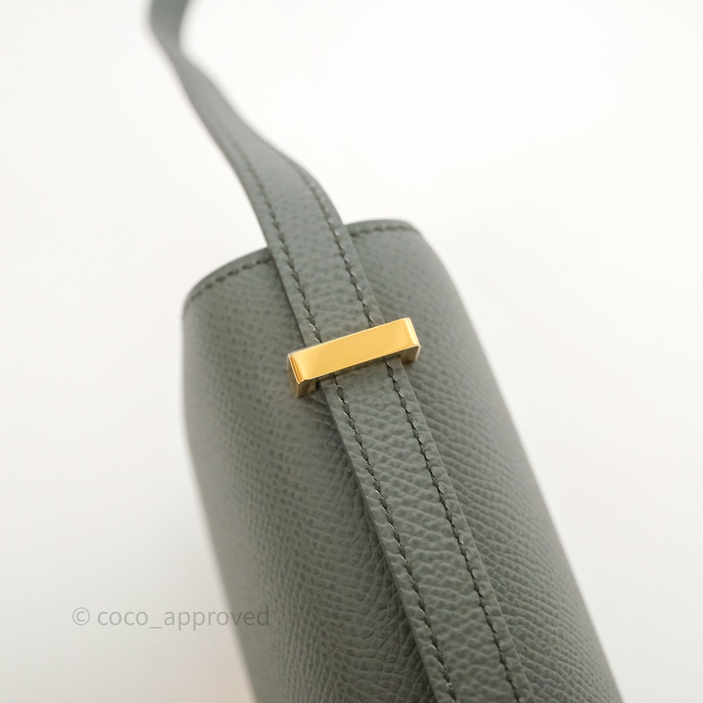 Hermès Constance Mini 18cm Vert Amande 63 Epsom Gold Hardware