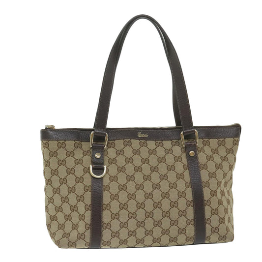 GUCCI GG Canvas Tote Bag Beige 141470  63600