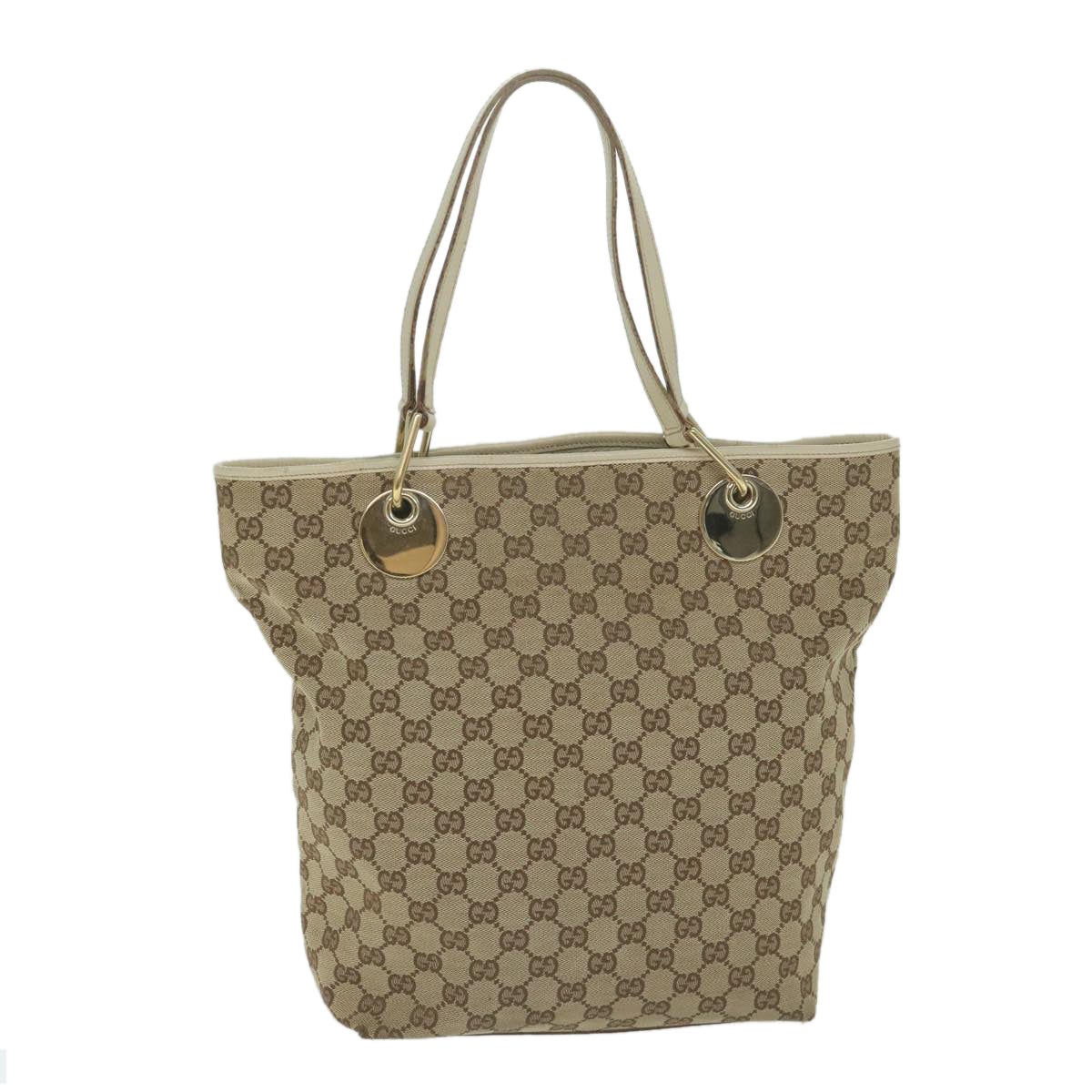 GUCCI GG Canvas Tote Bag Beige 120836  63601