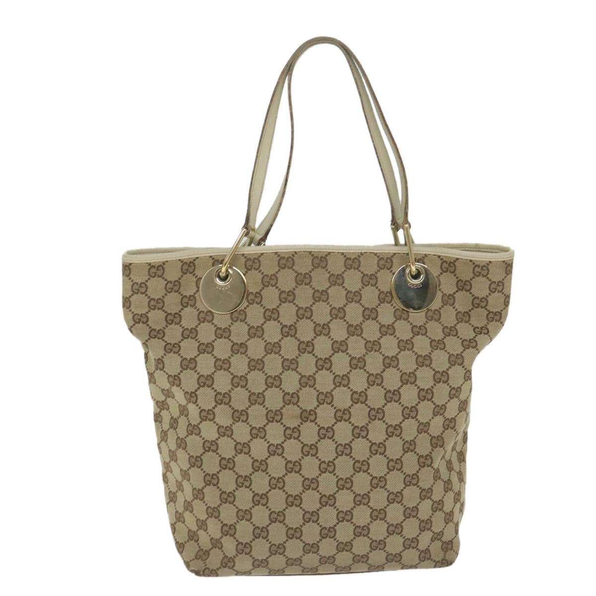 GUCCI GG Canvas Tote Bag Beige 120836  63601