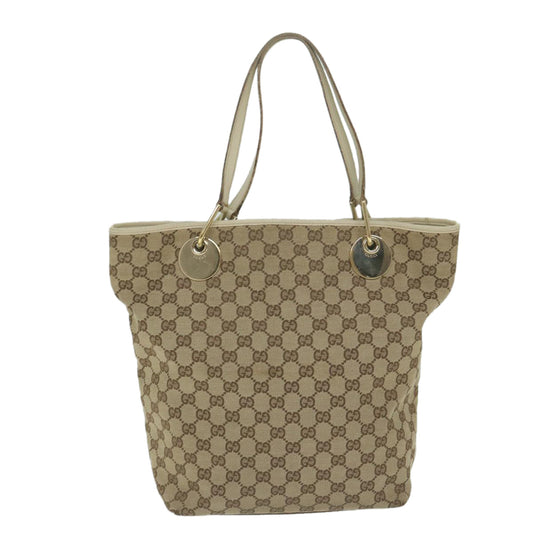 GUCCI GG Canvas Tote Bag Beige 120836  63601