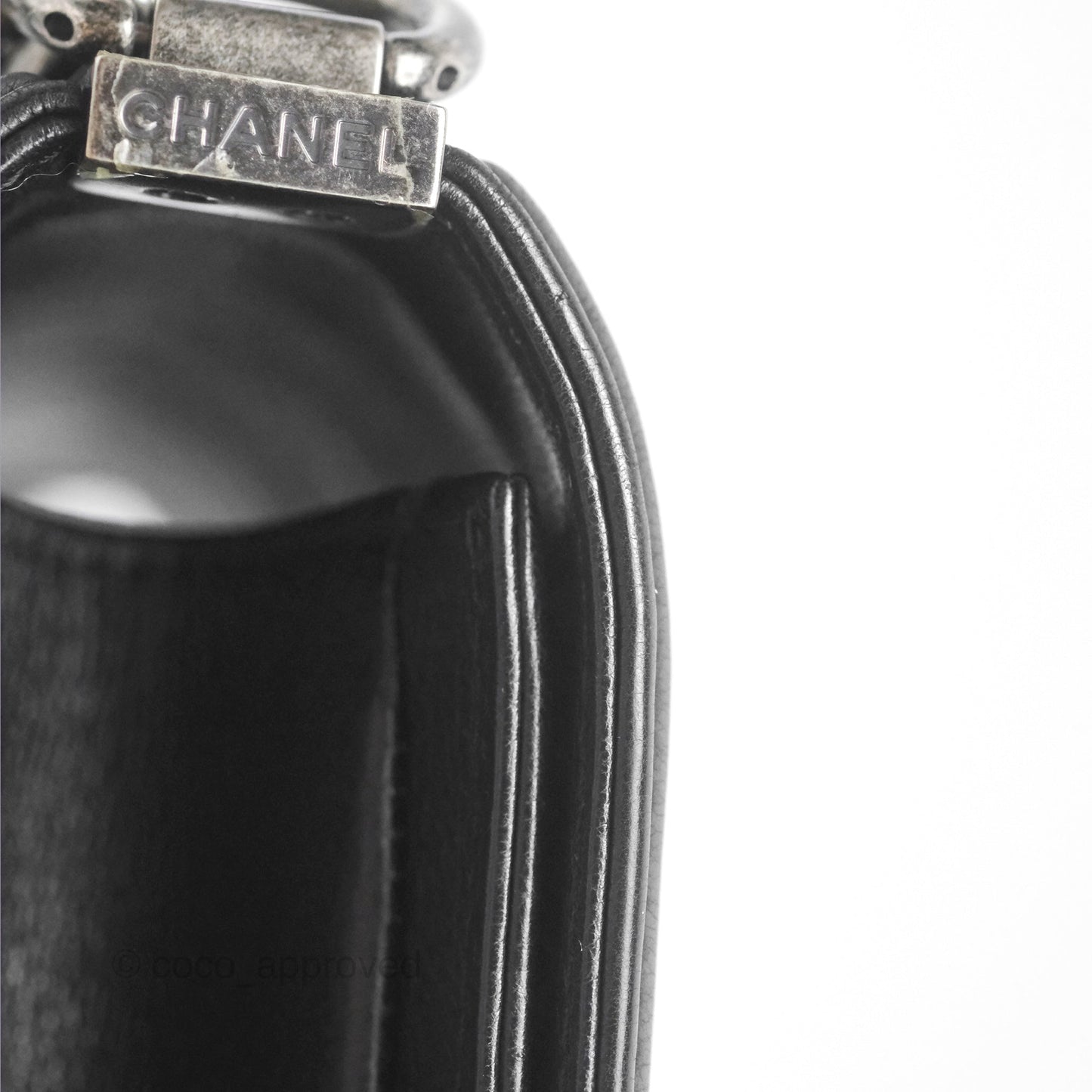 Chanel Medium Boy Quilted Black Calfskin Ruthenium Hardware