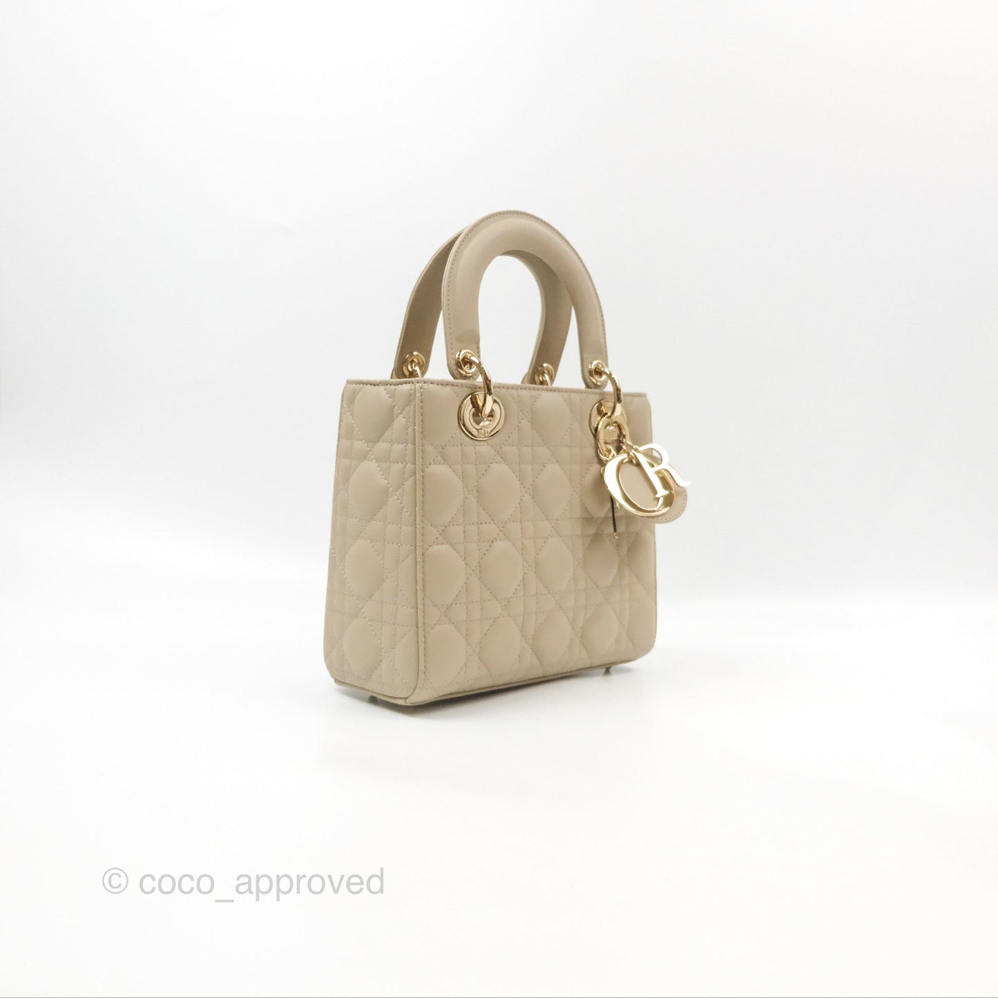 Christian Dior My ABCDior Lady Dior Beige Matte Lambskin Gold Hardware