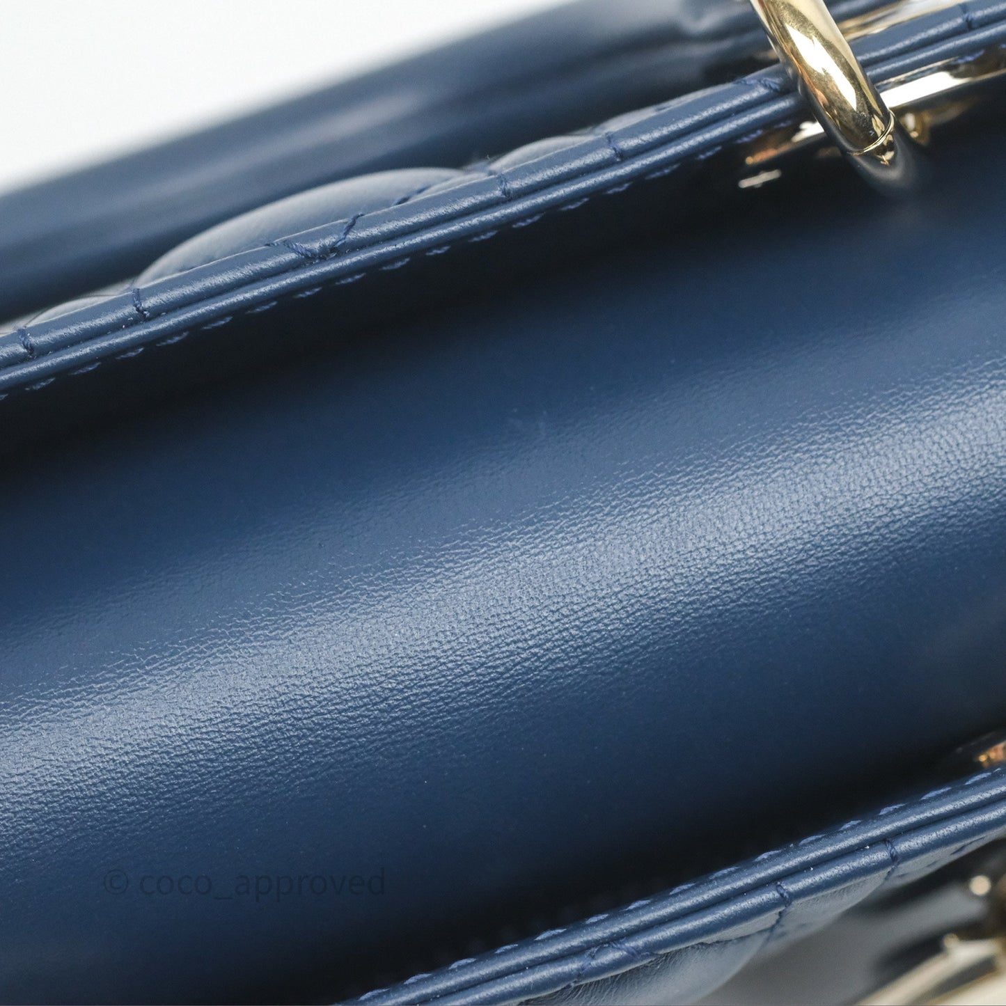 Christian Dior Medium Lady D-Joy Bag Deep Ocean Blue Cannage Lambskin