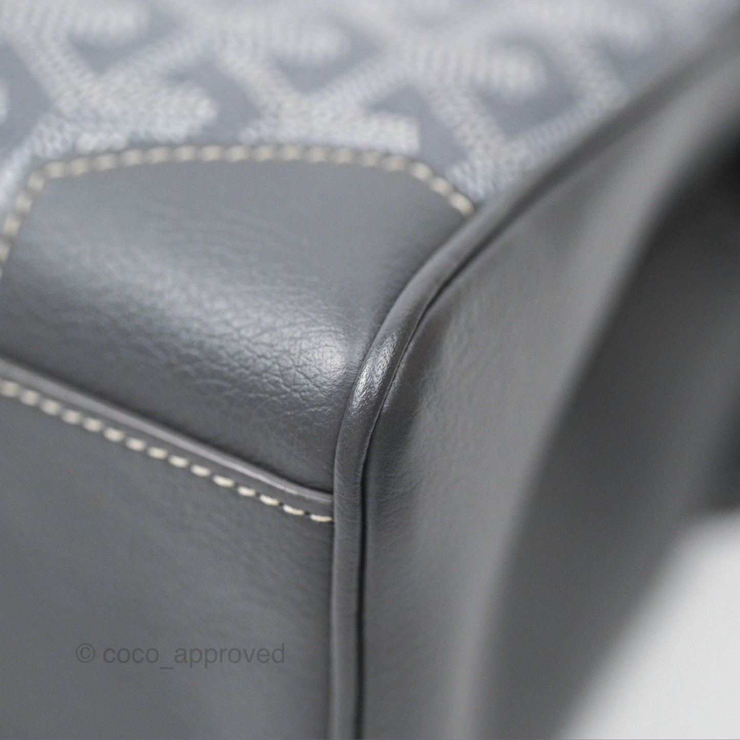 Goyard Saïgon Mini Bag Chevroches Calfskin Grey Silver Hardware