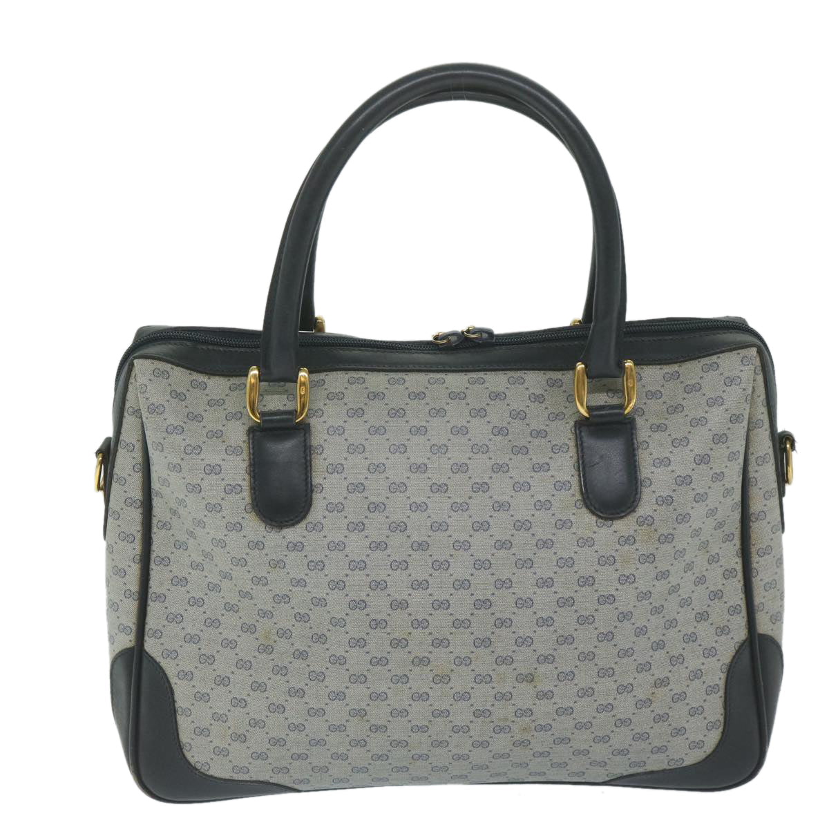 GUCCI Micro GG Supreme Boston Bag PVC Leather Navy 002 58 0033  63666
