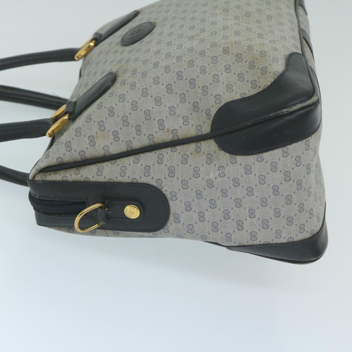 GUCCI Micro GG Supreme Boston Bag PVC Leather Navy 002 58 0033  63666