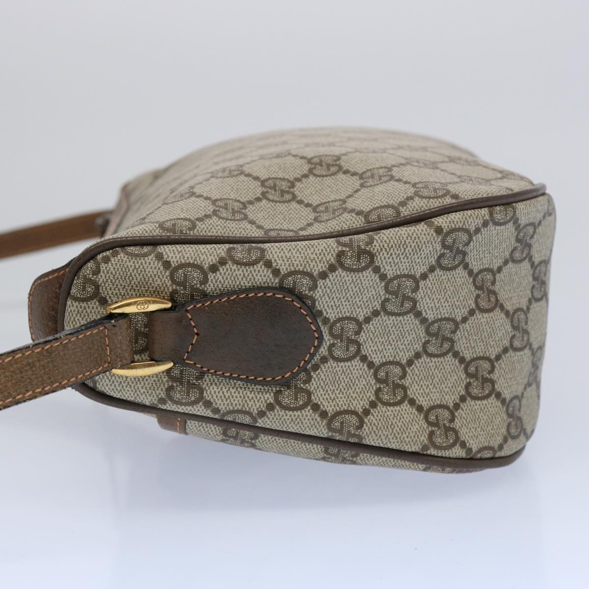 GUCCI GG Supreme Web Sherry Line Shoulder Bag Beige Red 89 02 032  63678