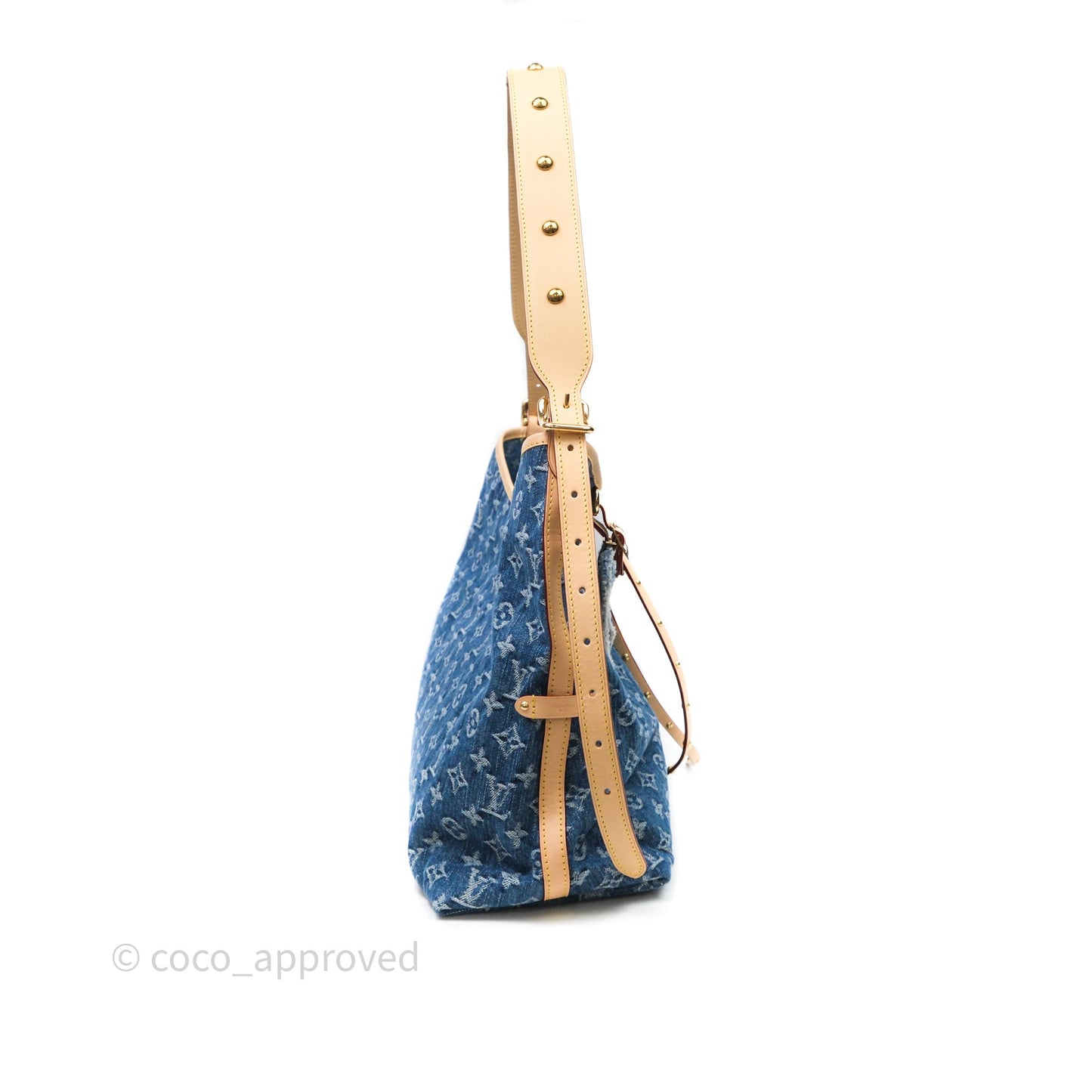 Louis Vuitton CarryAll MM Denim Blue Monogram