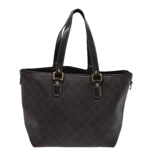 GUCCI GG Supreme Tote Bag PVC Leather Dark Brown 189896  63687