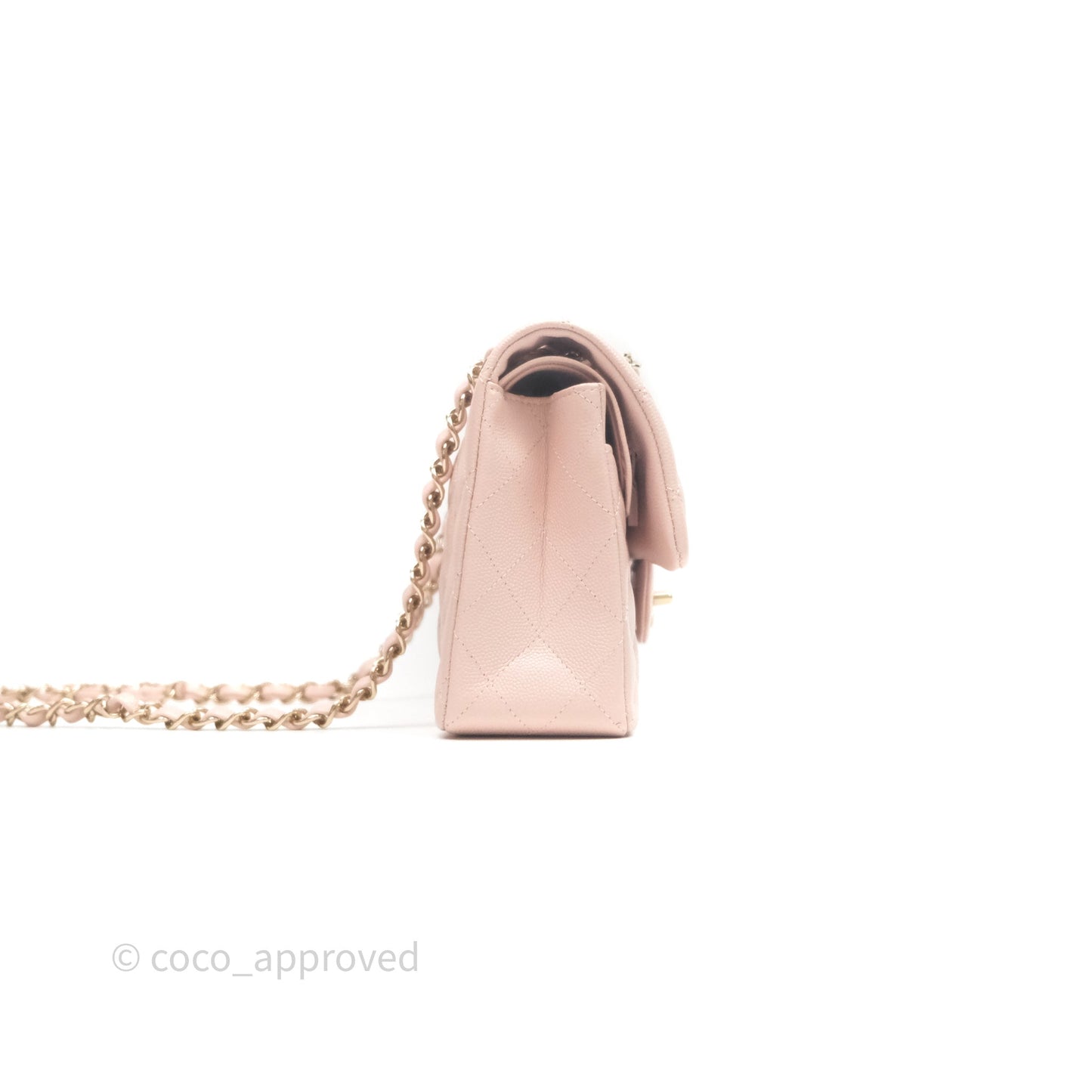 Chanel Small Classic Quilted Flap Pink Caviar Gold Hardware