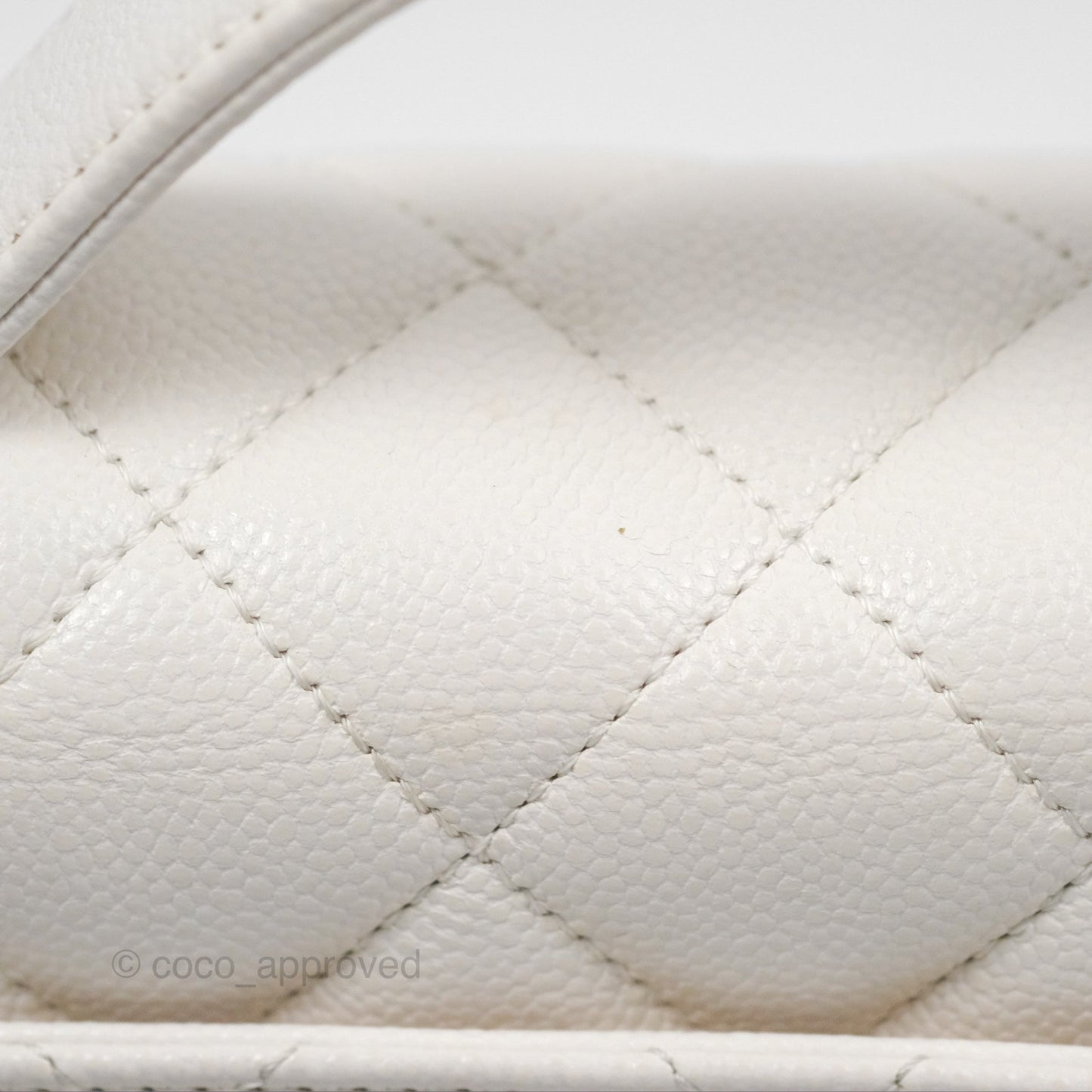 Chanel Quilted Small Business Affinity Flap White Caviar Gold Hardware