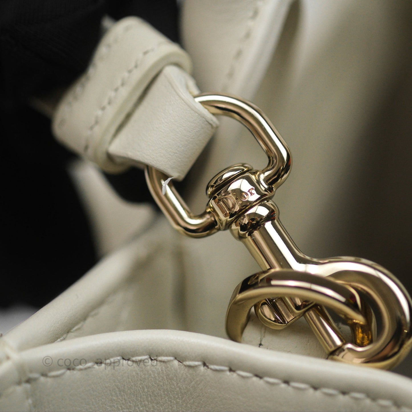 Christian Dior Mini Dior Book Tote Latte Macrocannage Calfskin Gold Hardware