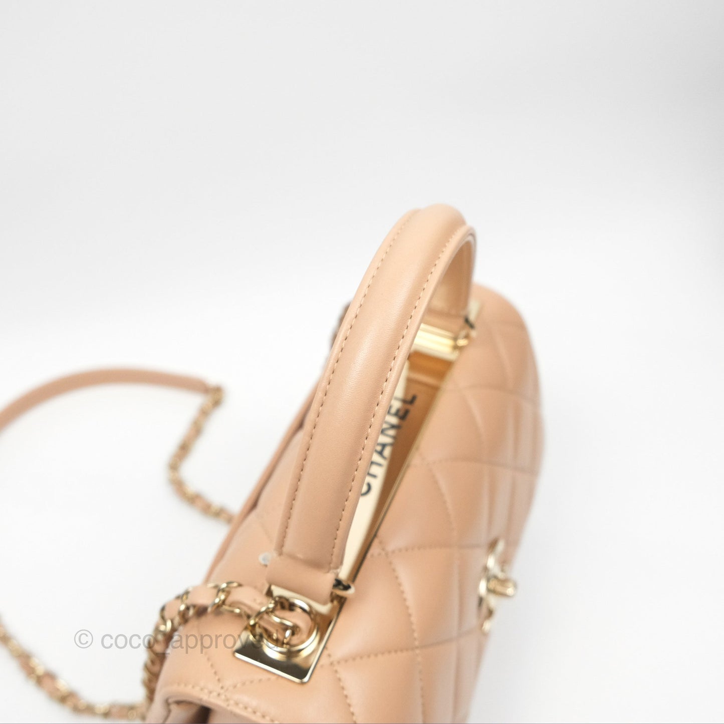 Chanel Trendy CC Small Beige Lambskin Gold Hardware 22S
