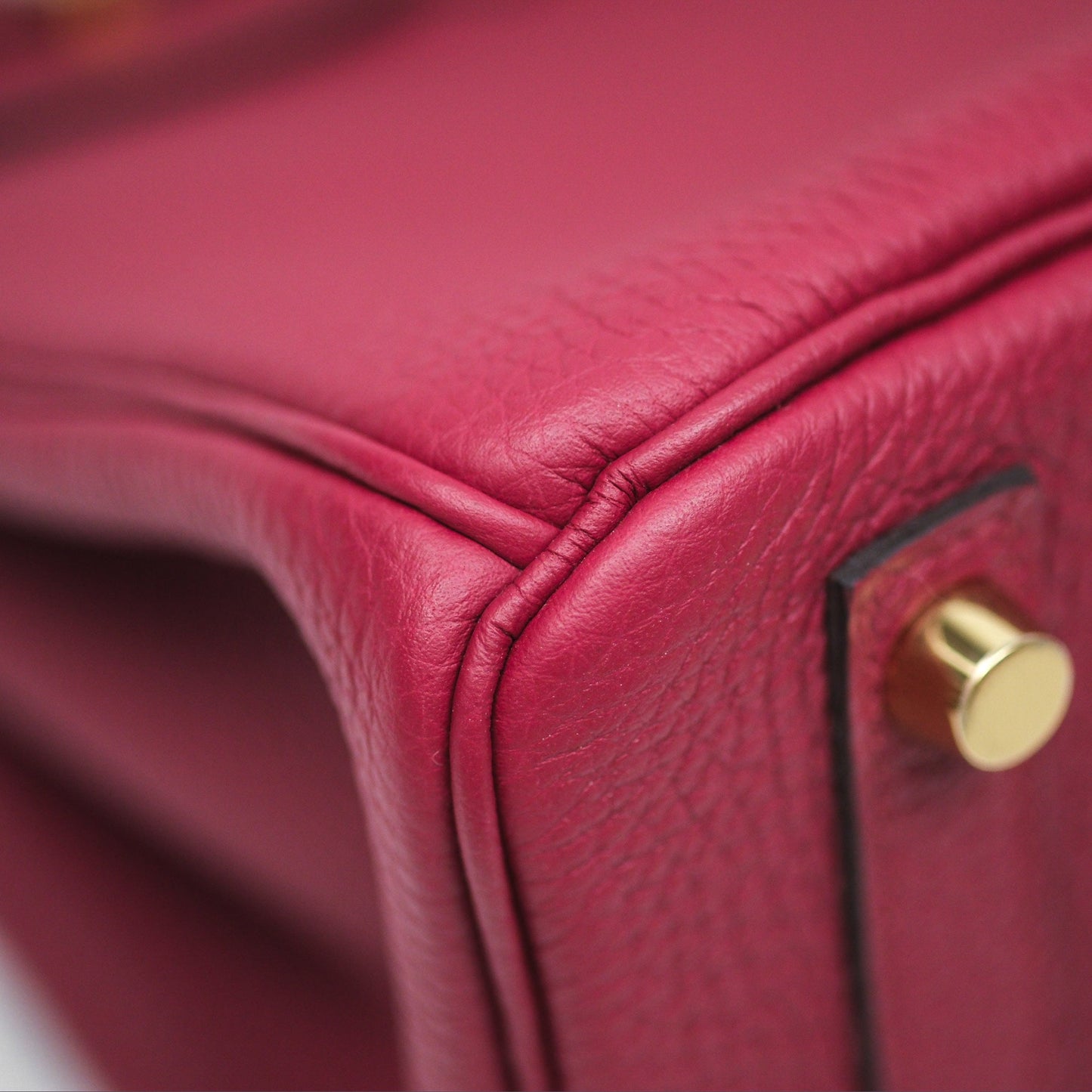 Hermès Birkin 25 Retourne Rouge Grenat K1 Togo Gold Hardware