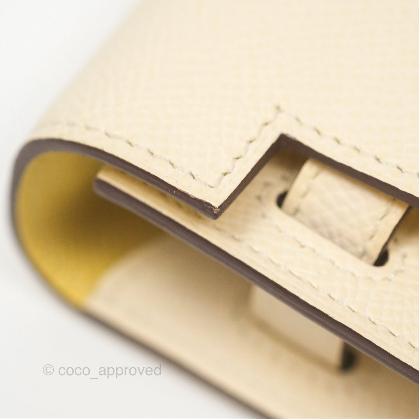 Hermès Kelly To Go Wallet Epsom Nata I2/ Jaune Poussin Gold Hardware