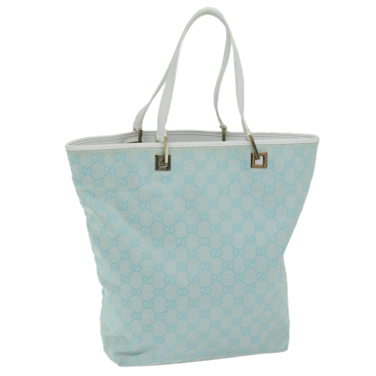 GUCCI GG Canvas Tote Bag Light Blue 002 1098  63751